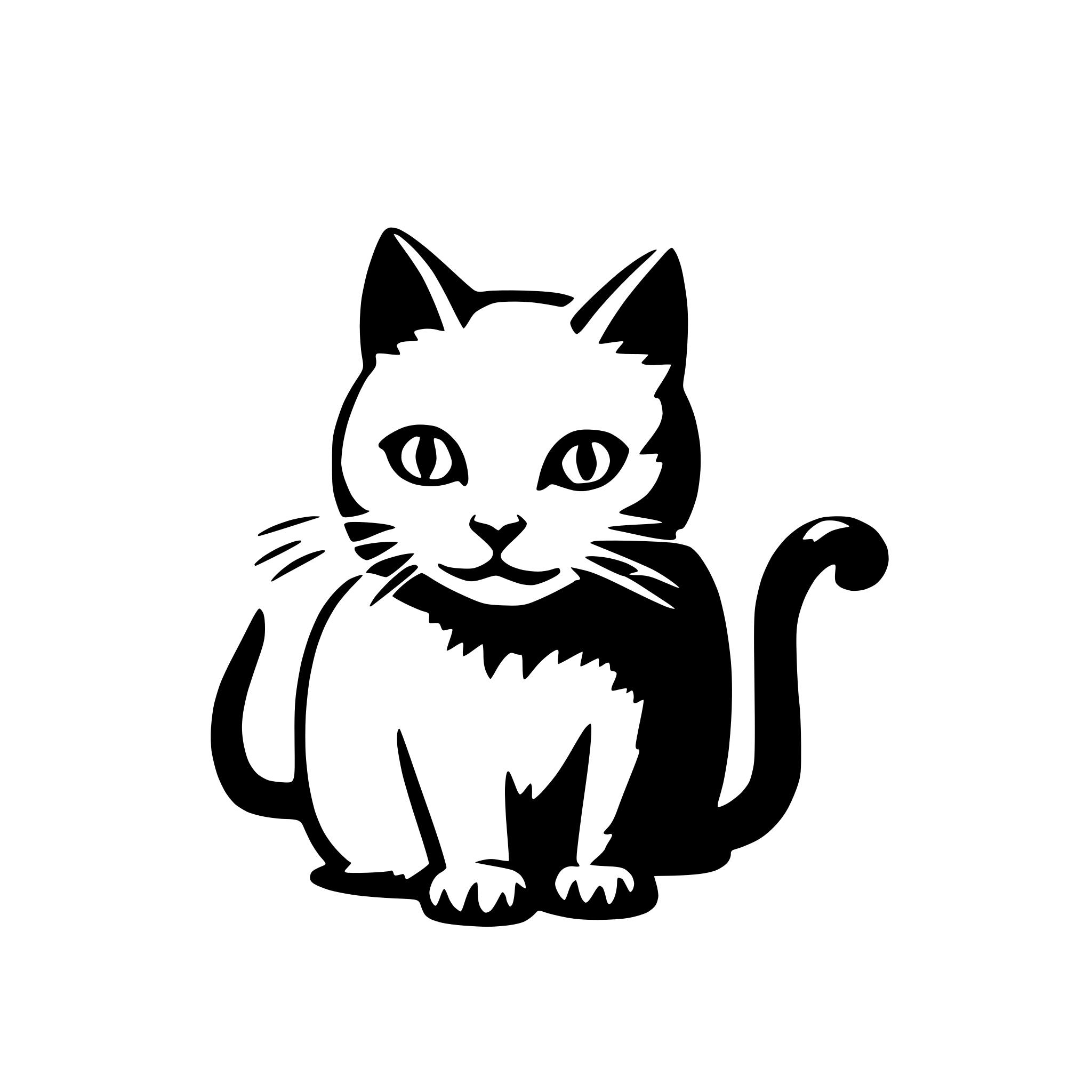 AI-generated SVG of 'cat sneak'