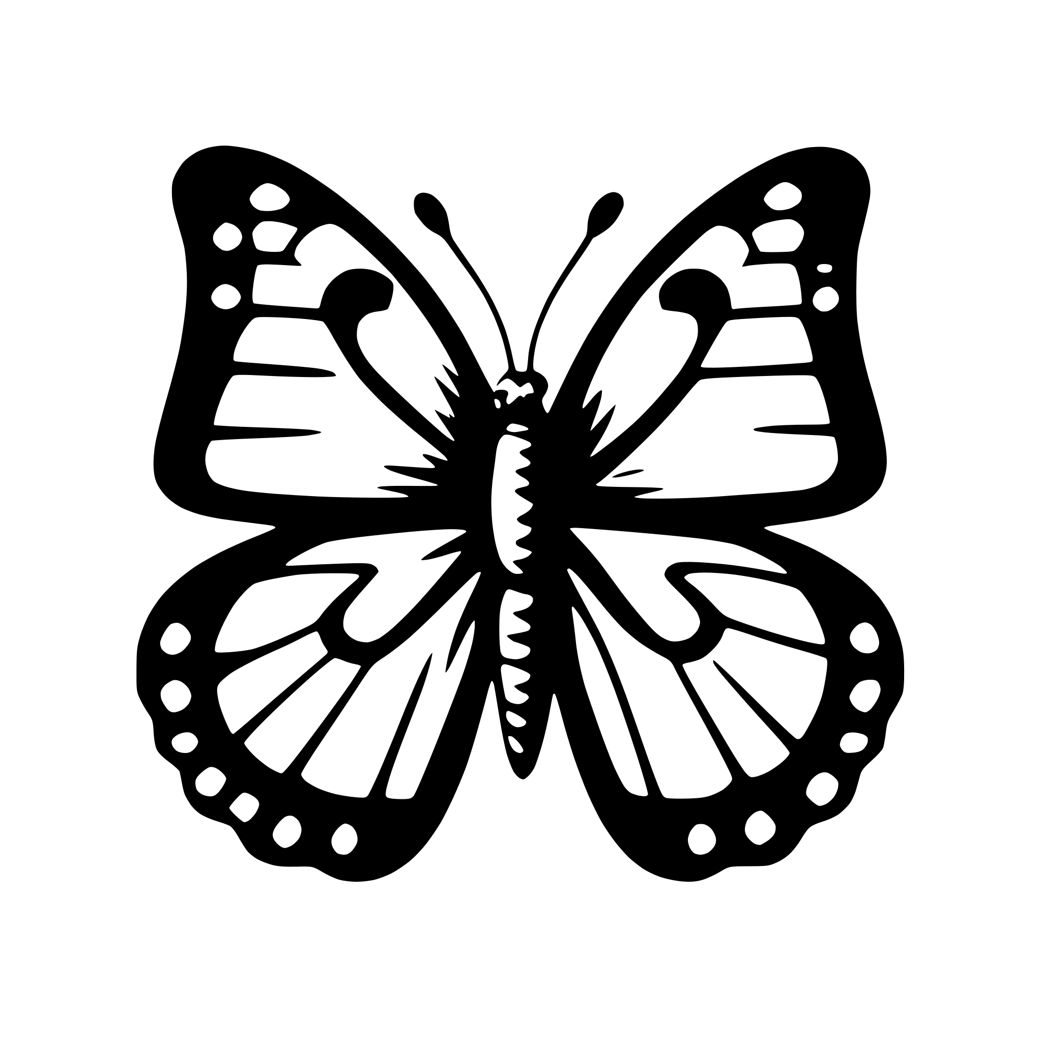AI-generated SVG of 'colorful butterfly'