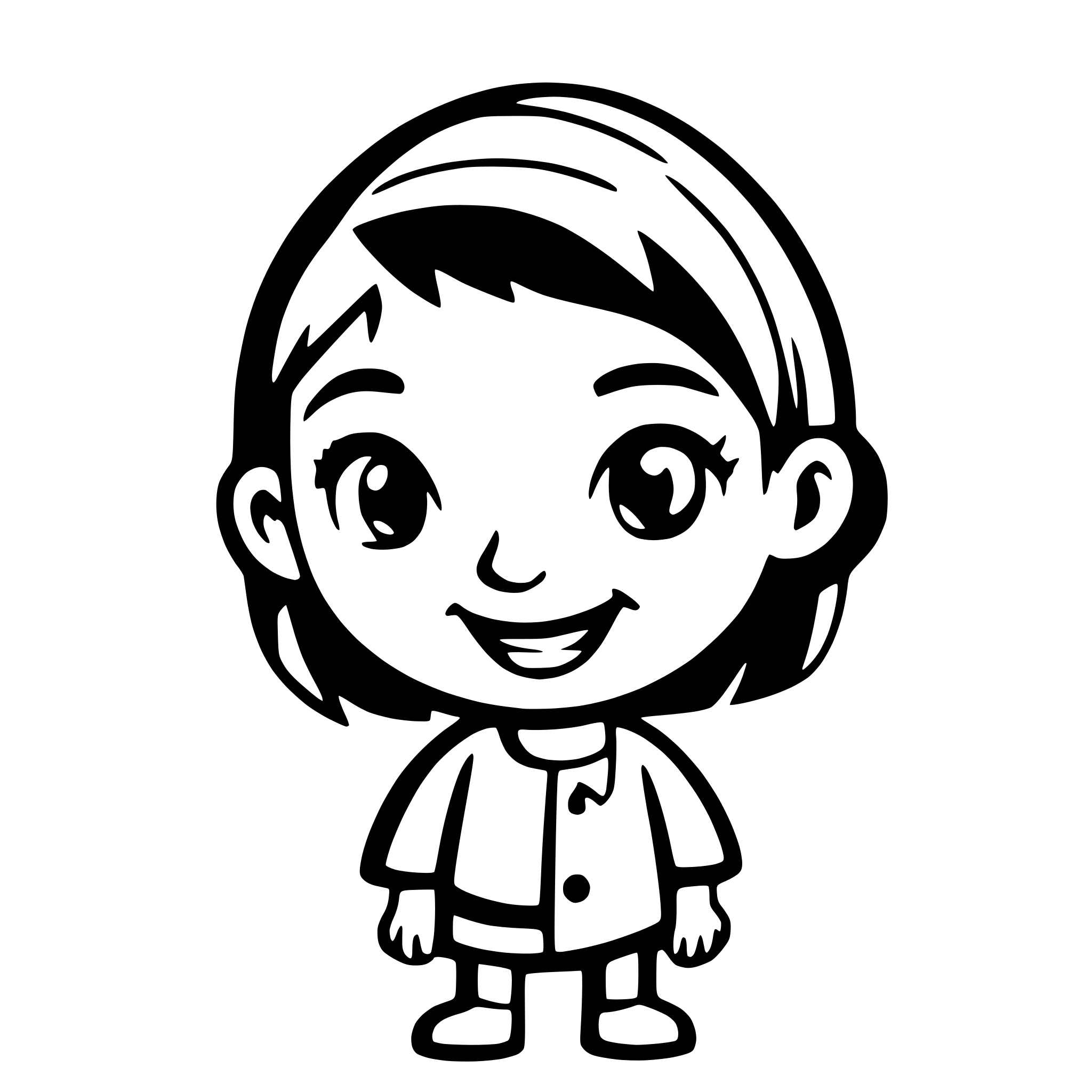 AI-generated SVG of a Generate a vector illustration in SVG format of a friendly cartoon character for an e-learning application. The character should have [describe character type - e.g., simple geometric shapes, a cute animal, a cartoon kid]. The style should be clean, modern, and approachable. Use bright, cheerful colors. SVG format.