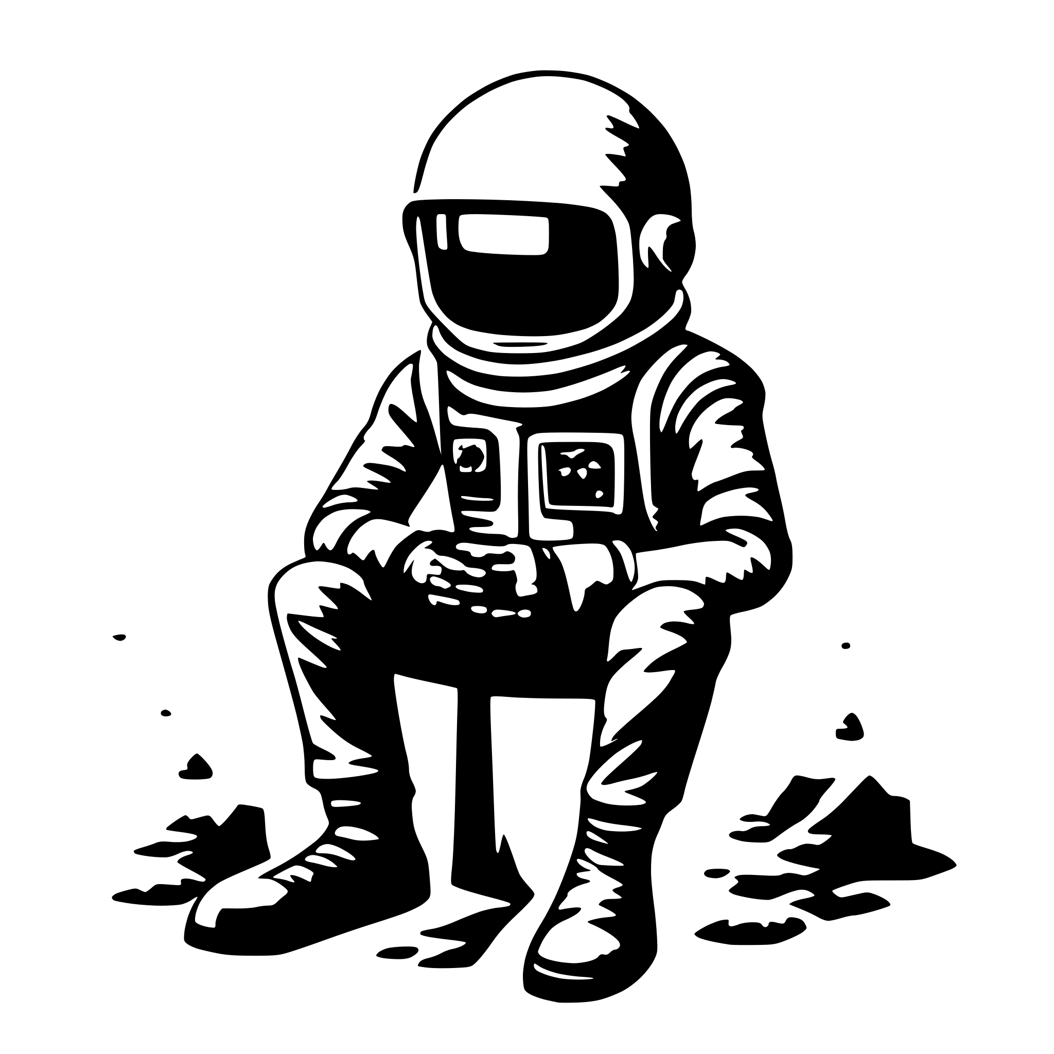 AI-generated SVG of 'astronaut hacker'