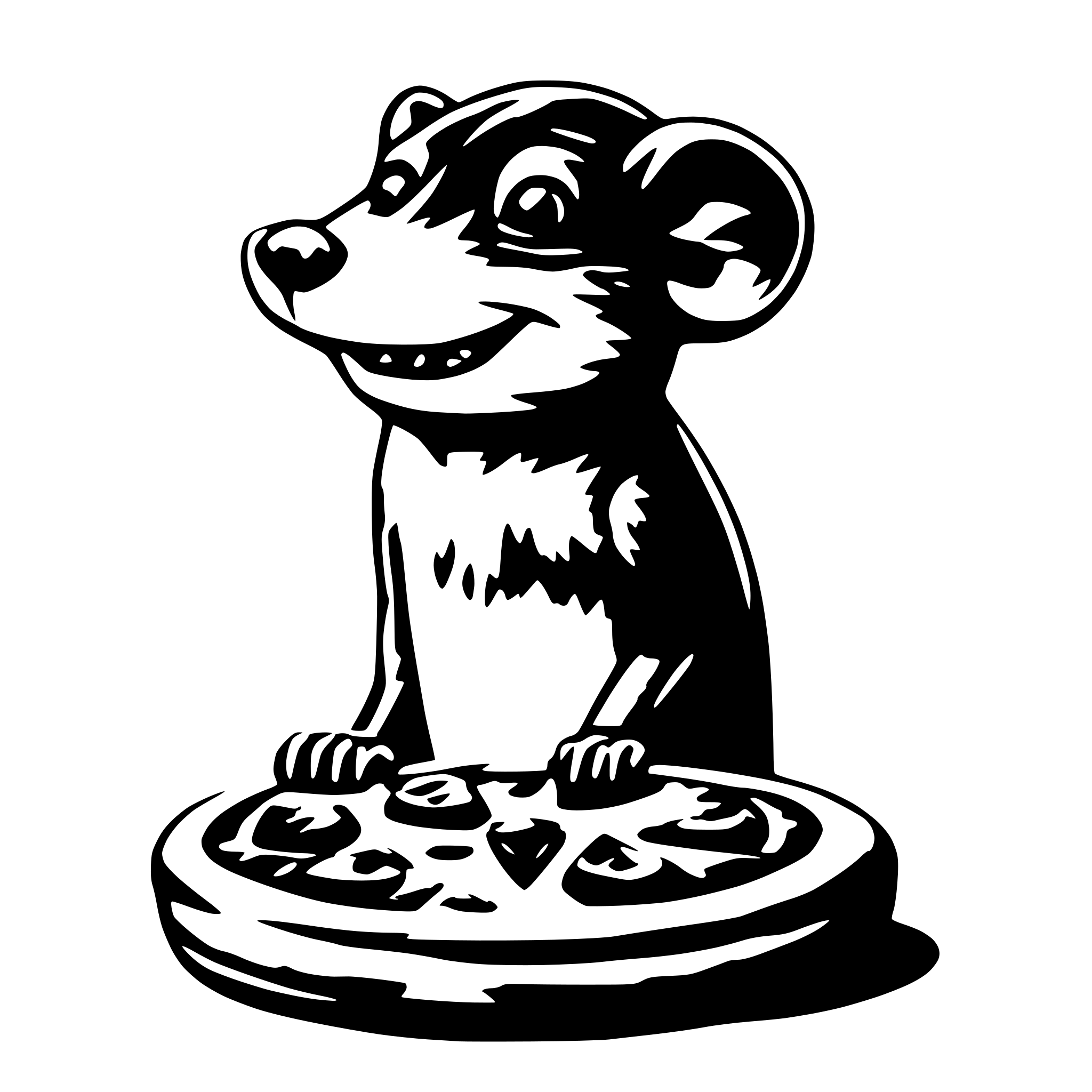 AI-generated SVG of 'Pizza rat'