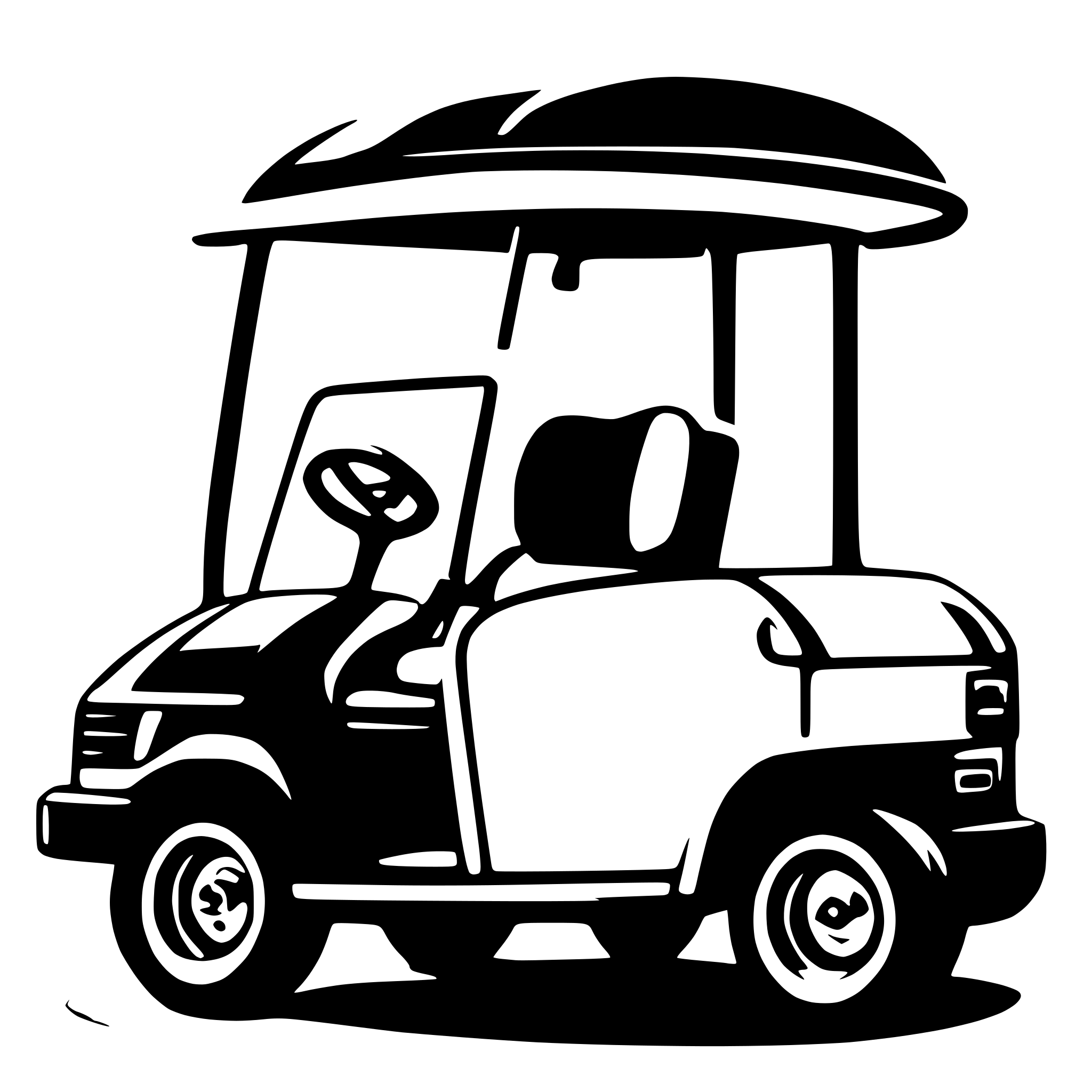 AI-generated SVG of a Golf Cart Safety Tips Symbols and Shapes