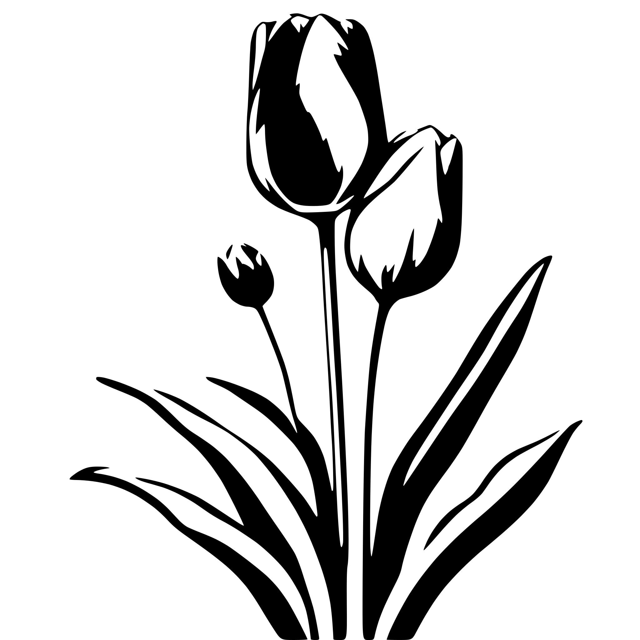 AI-generated SVG of 'Red and white tulipe flower'