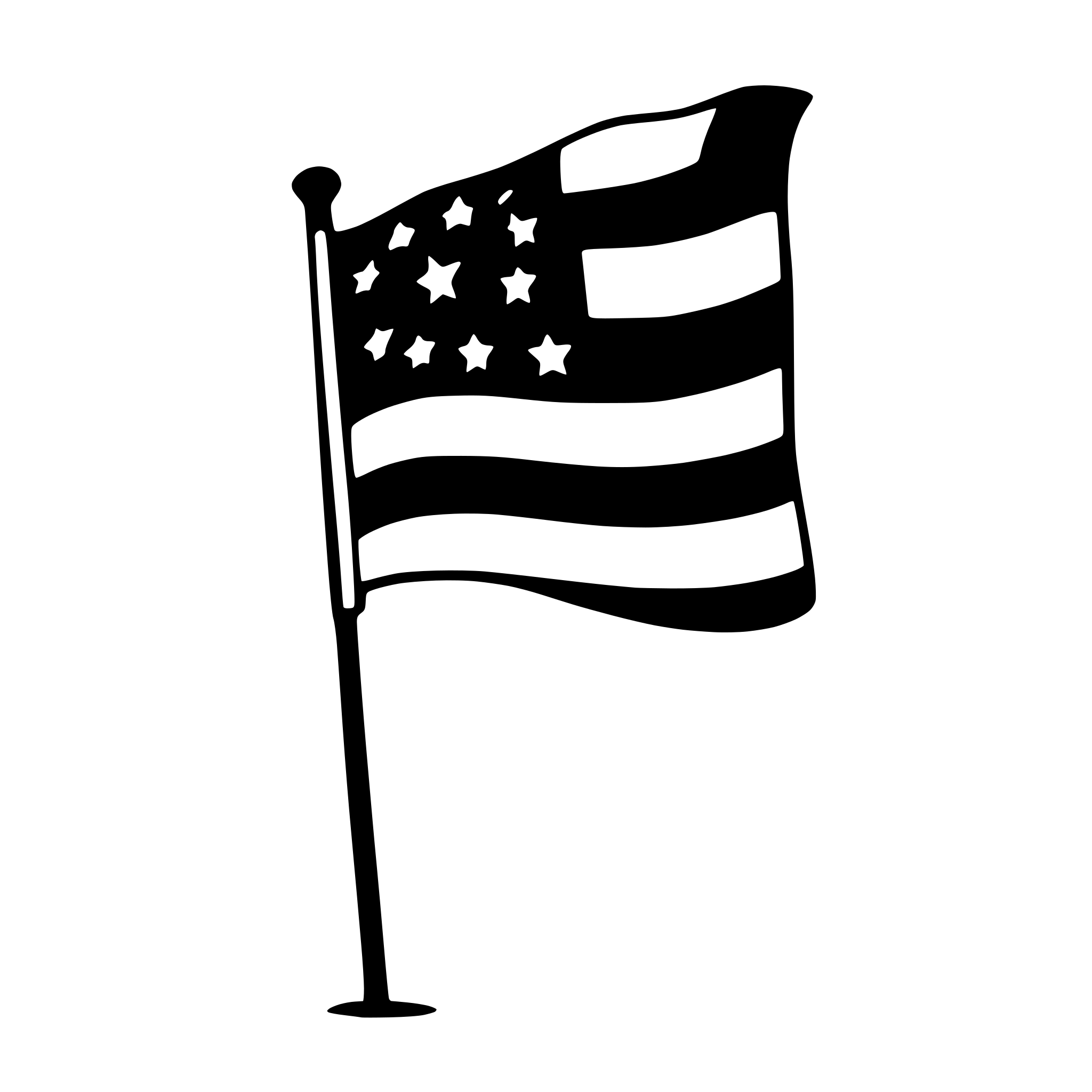 AI-generated SVG of 'flag outline'
