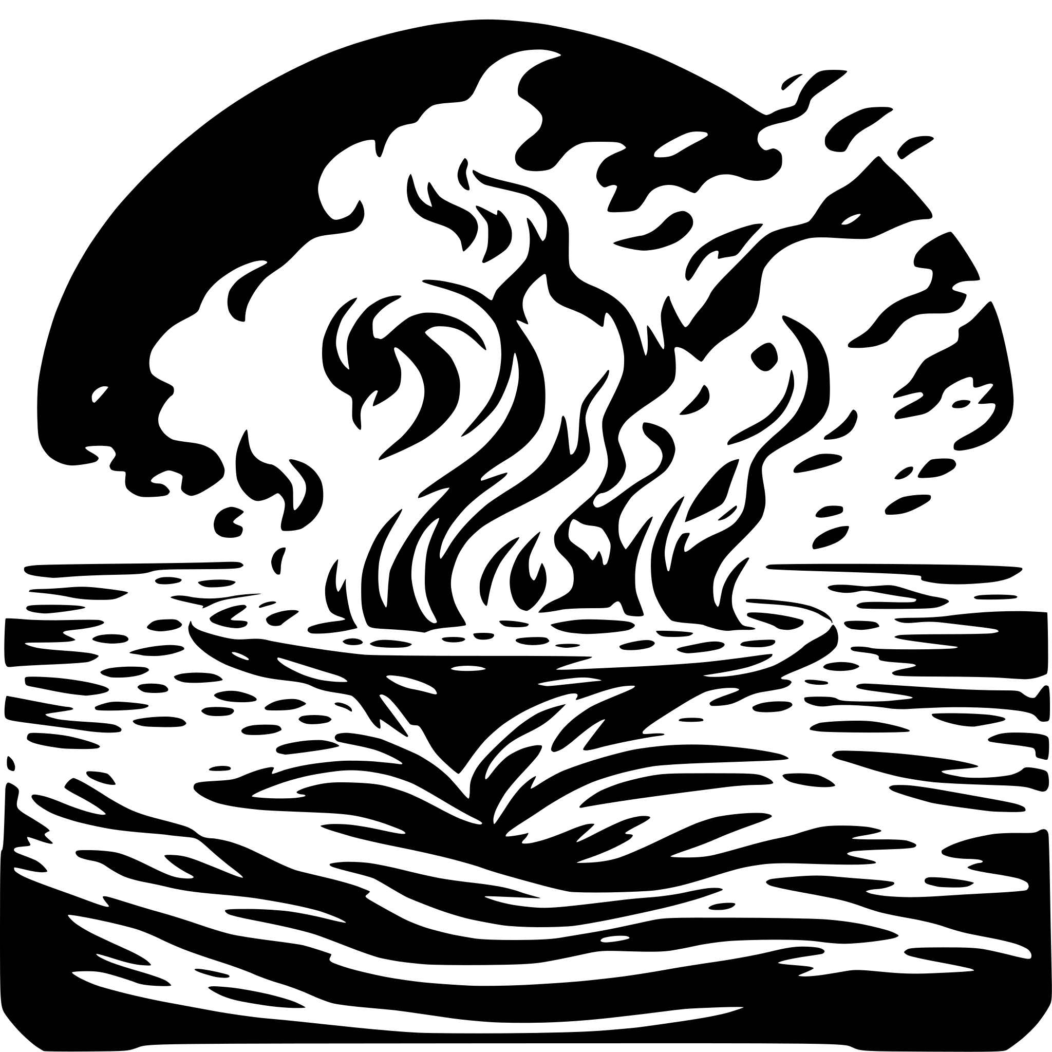 AI-generated SVG of a Earth Wind fire water