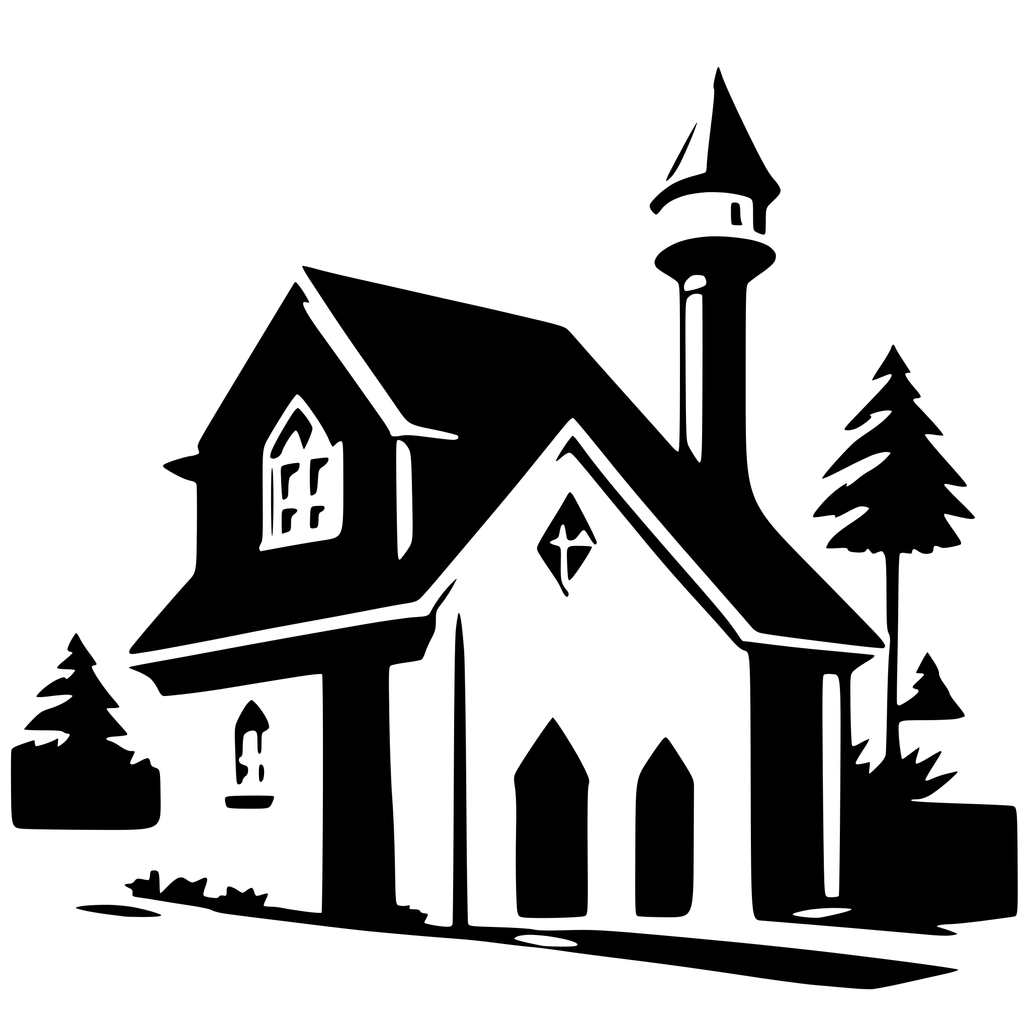 AI-generated SVG of 'The image is a black and white silhouette of a house. The house is in the shape of a rectangle with a pointed roof and a small chimney on the right side. The front of the house has a small window on the left side, which is slightly open.'