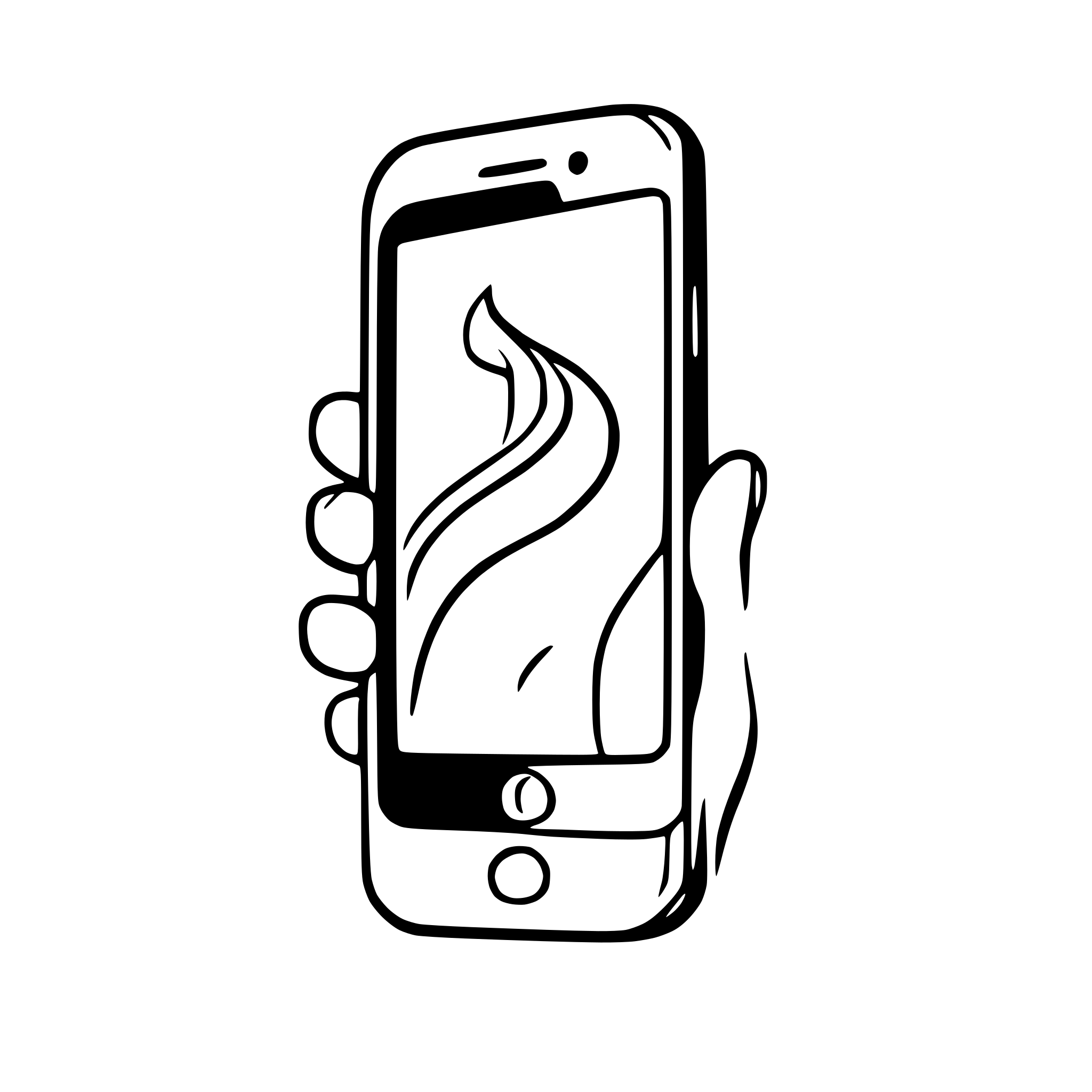 AI-generated SVG of a phone in hand