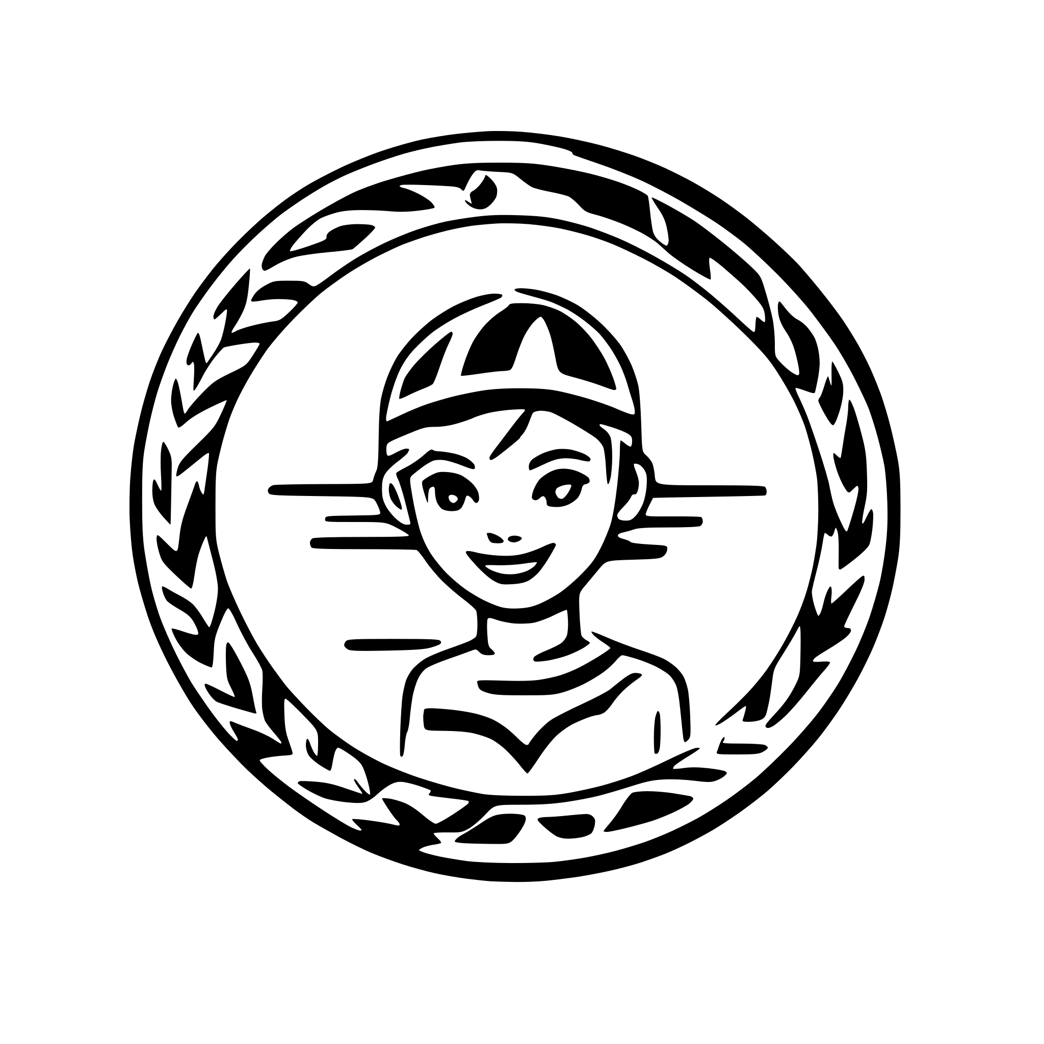 AI-generated SVG of a swim instructor badge, clearly readable swim instructor since 1938