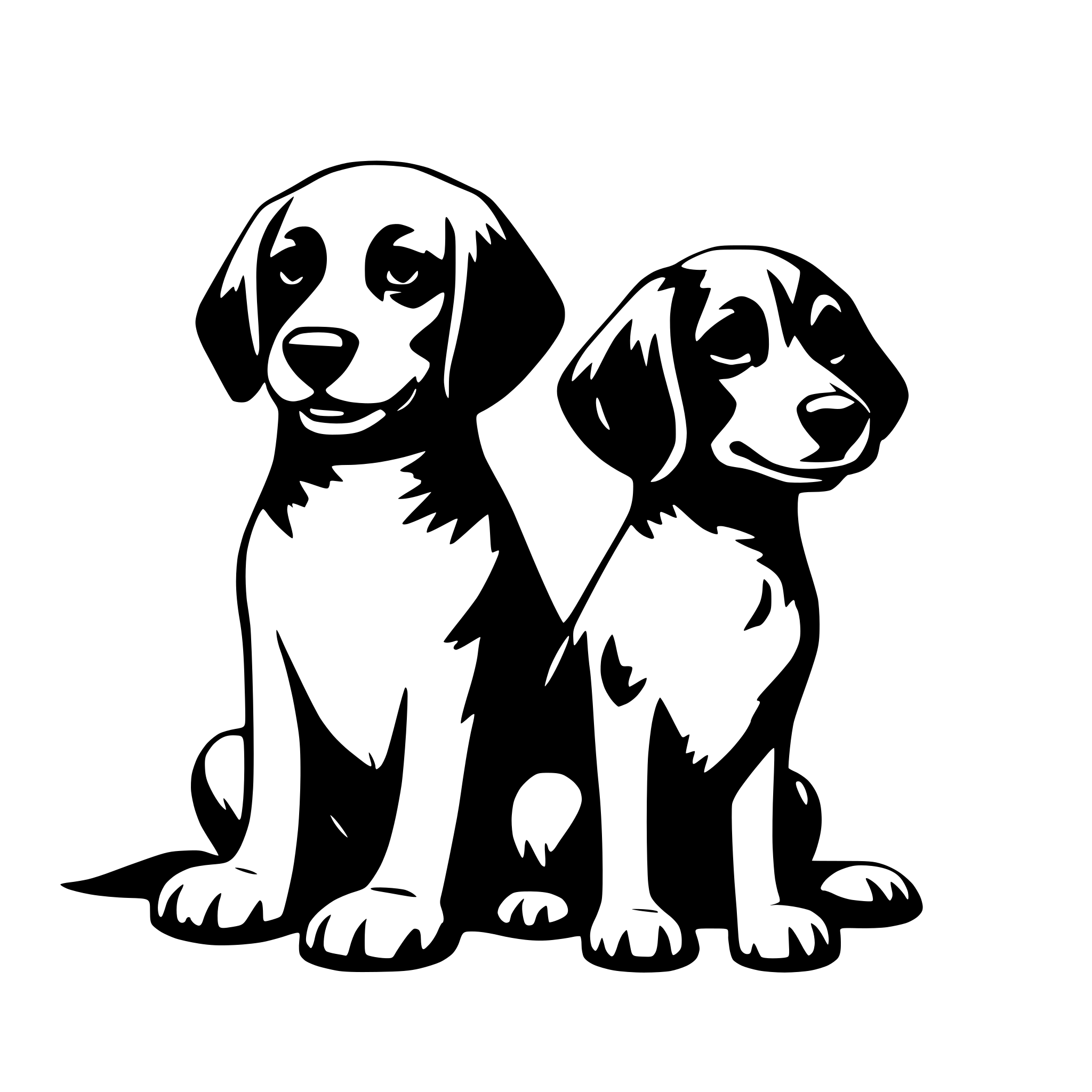 AI-generated SVG of a dogs