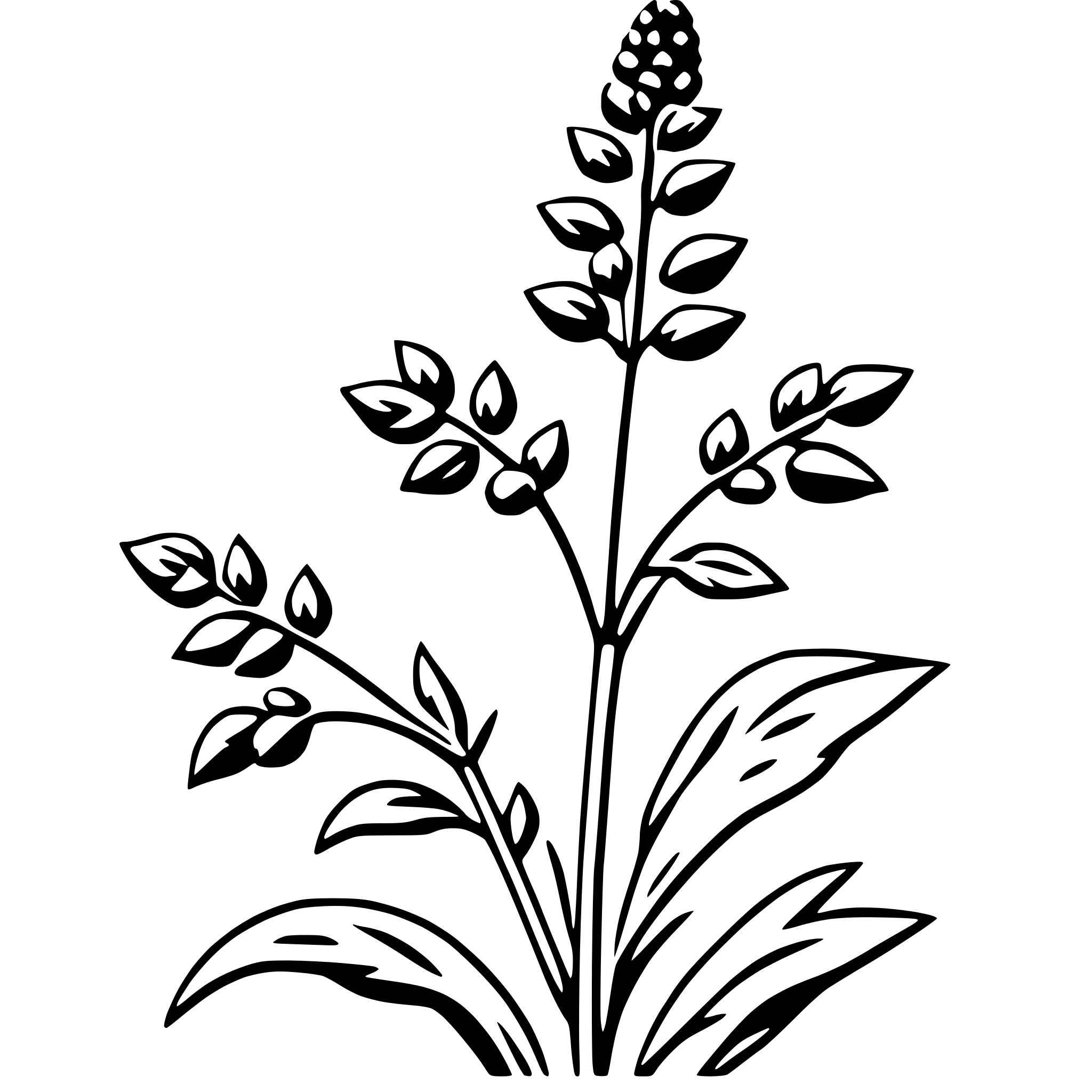 AI-generated SVG of 'delphinium'