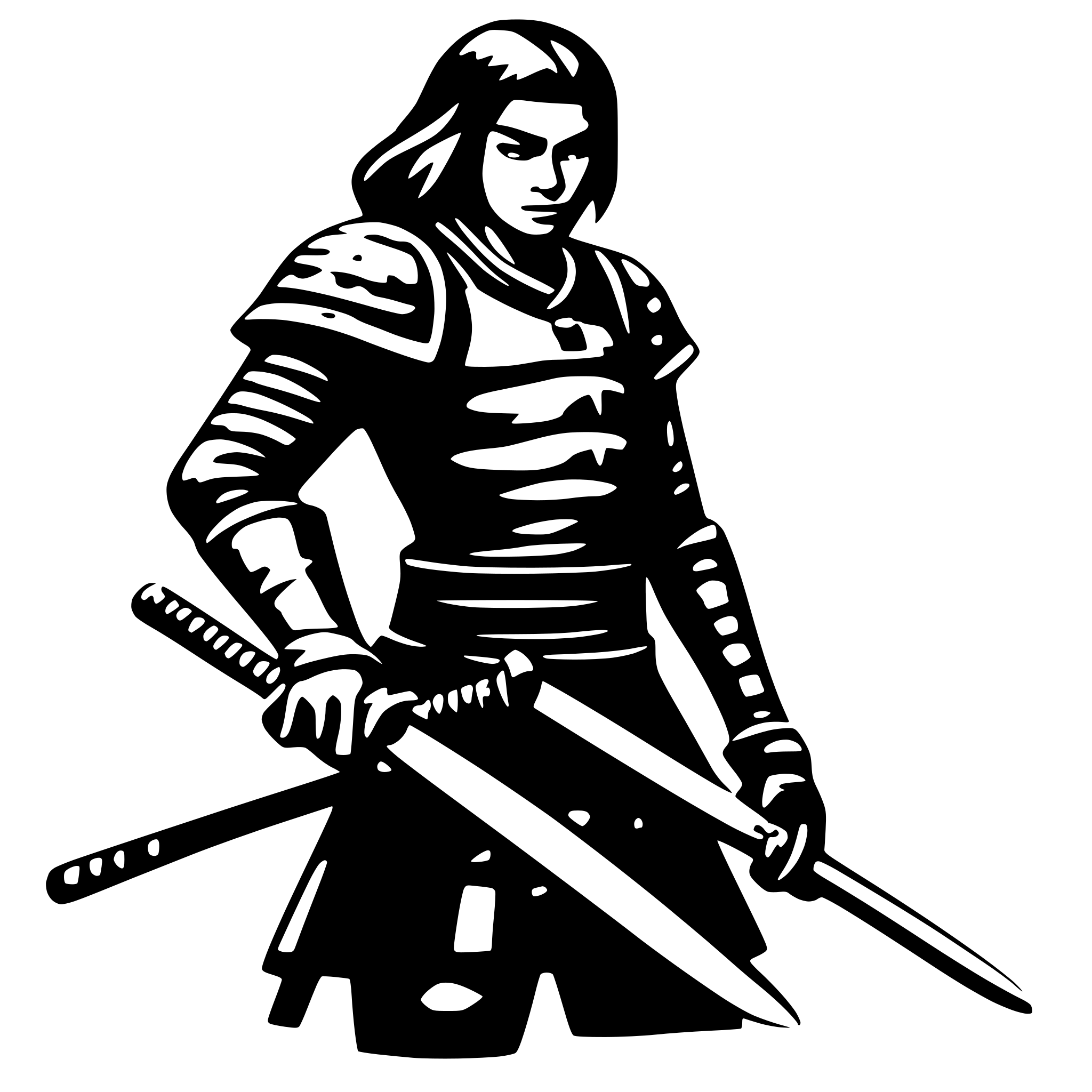 AI-generated SVG of 'samurai'