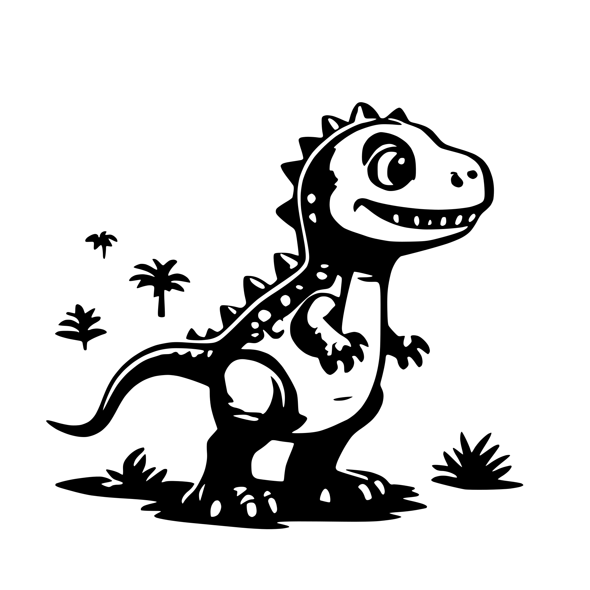 AI-generated SVG of 'cute dinosaur'