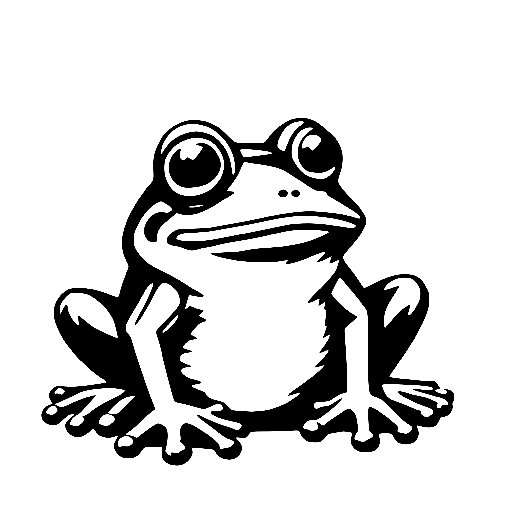 AI-generated SVG of a frog