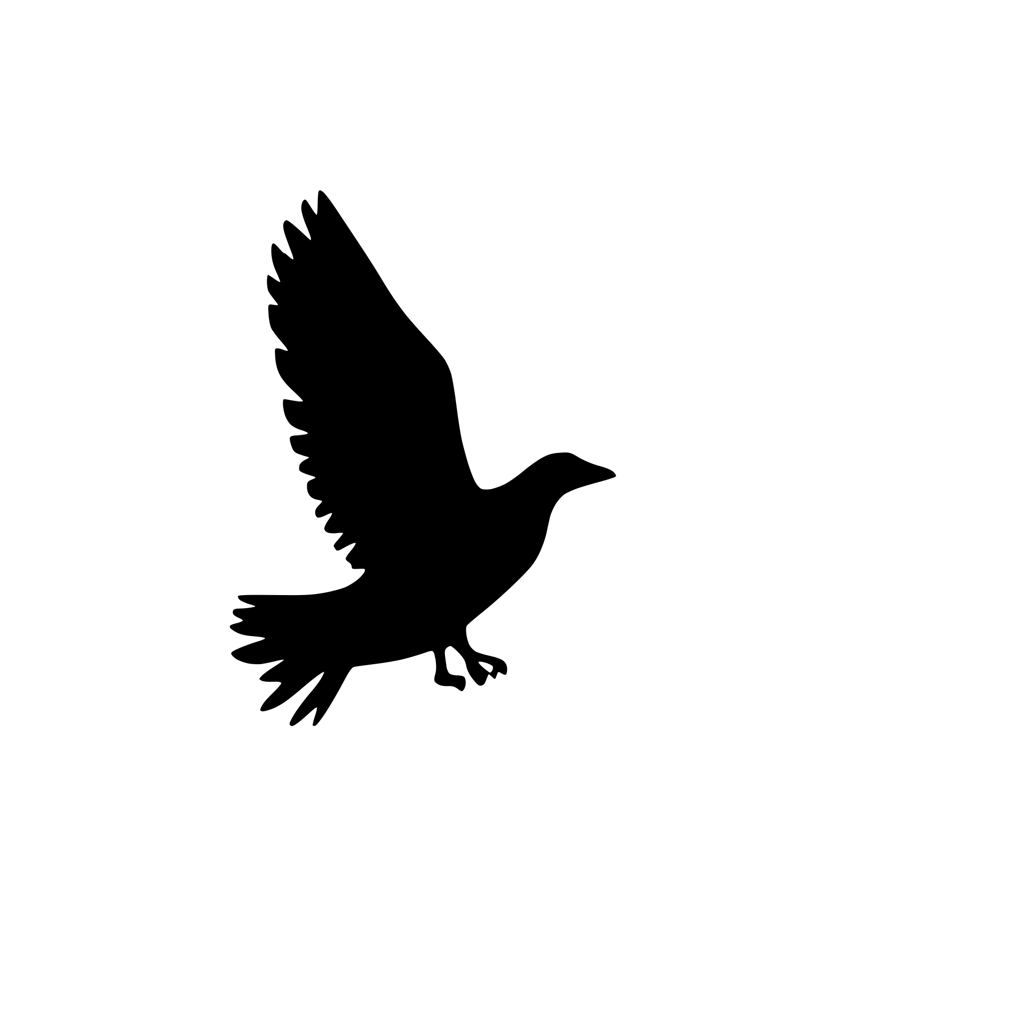 AI-generated SVG of 'A flying seagull'