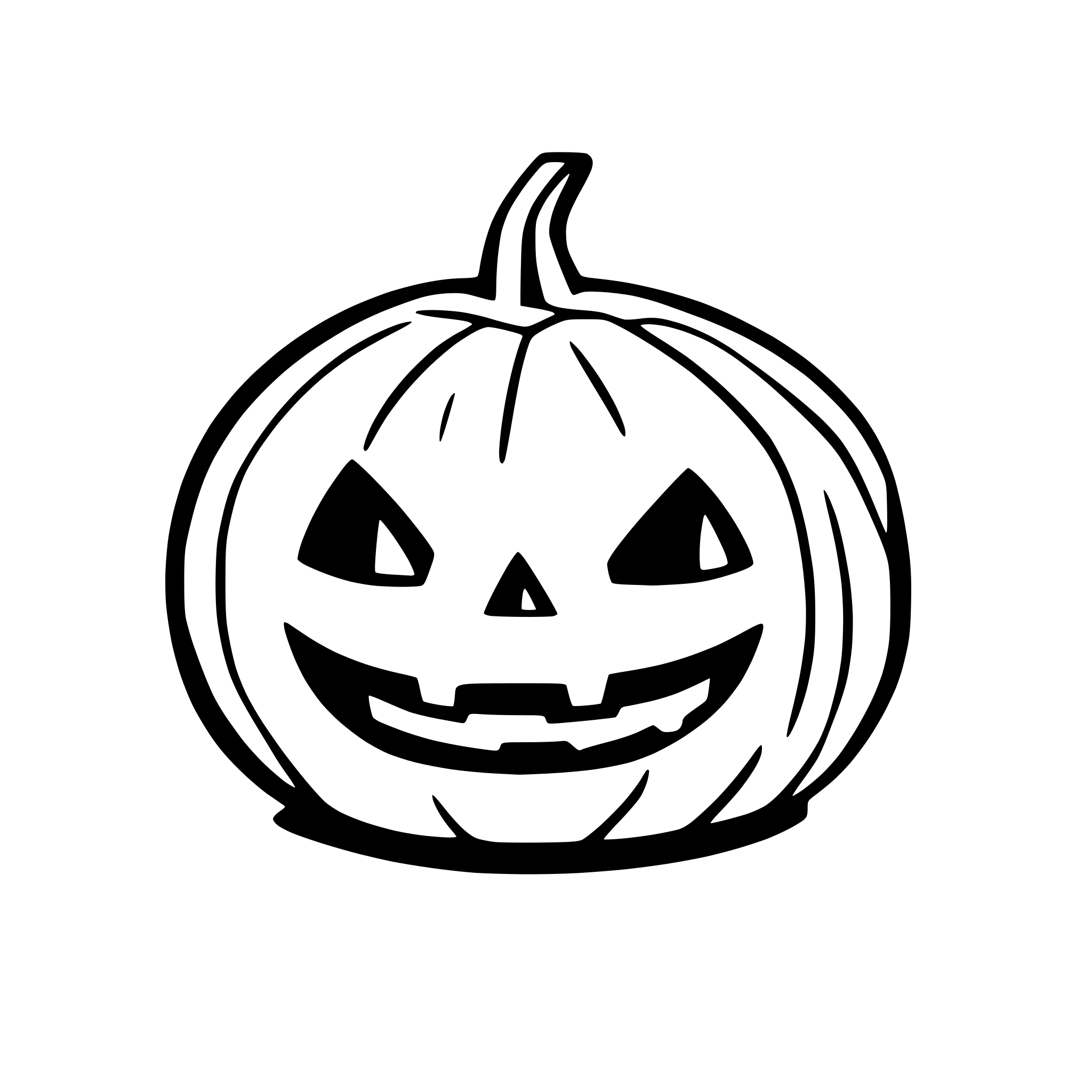 AI-generated SVG of 'a halloween pumpkin'