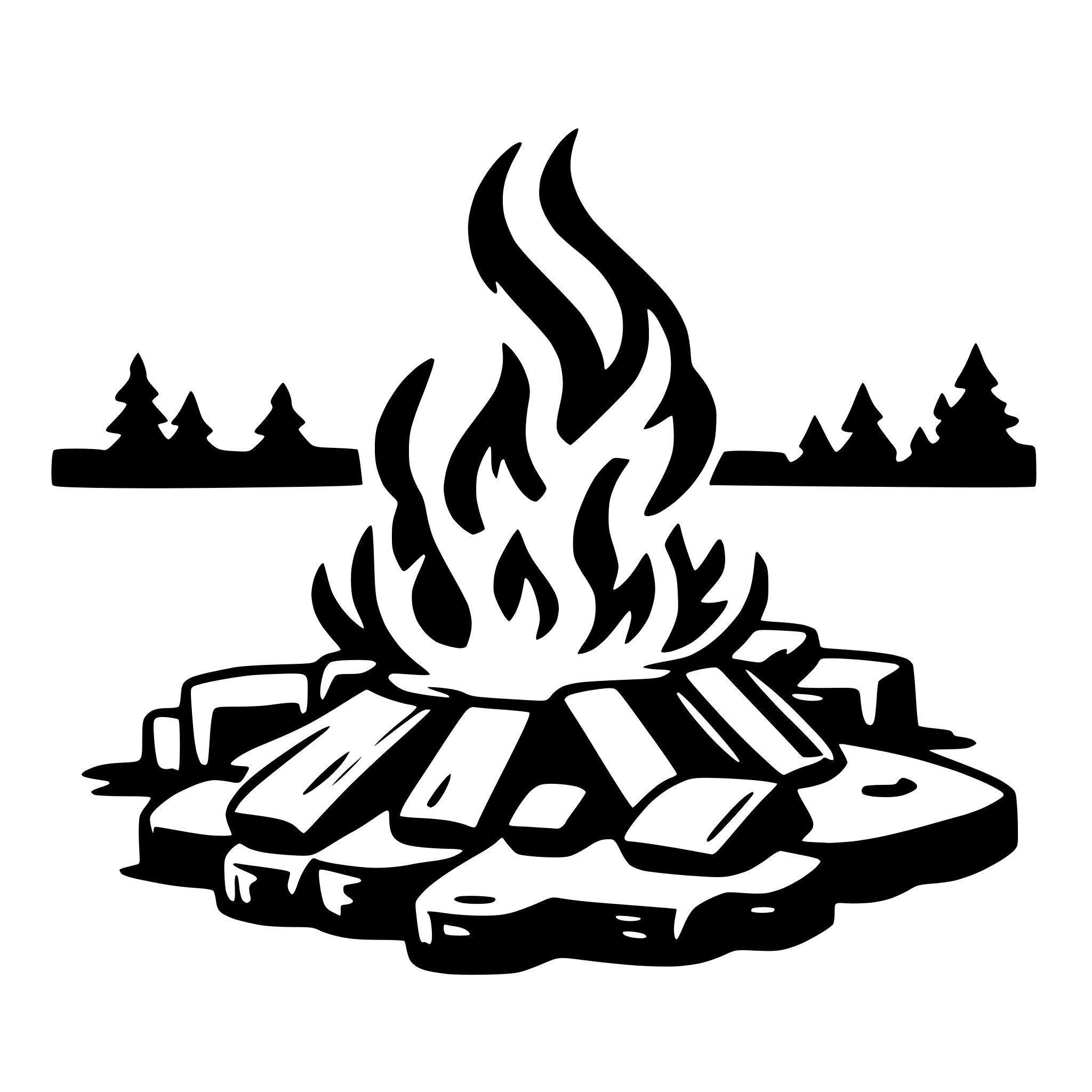 AI-generated SVG of 'campfire'
