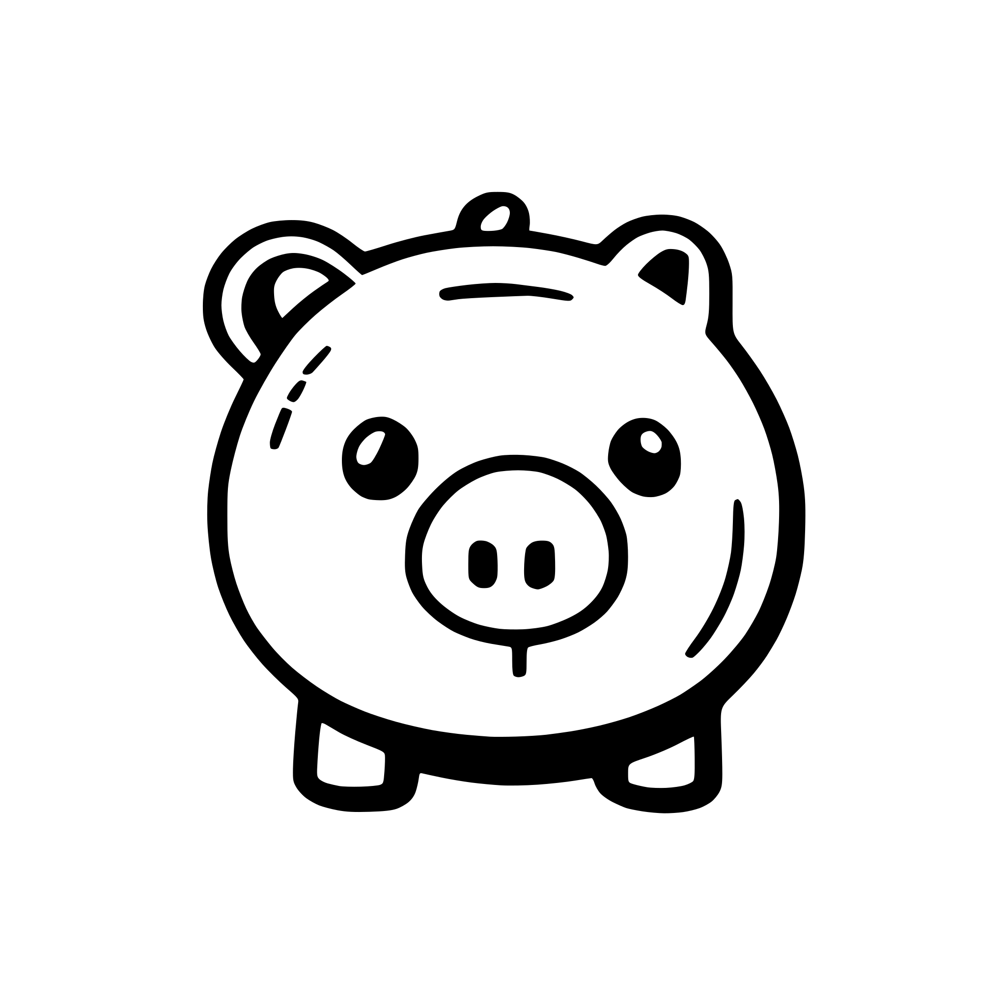 AI-generated SVG of a cute vector piggybank