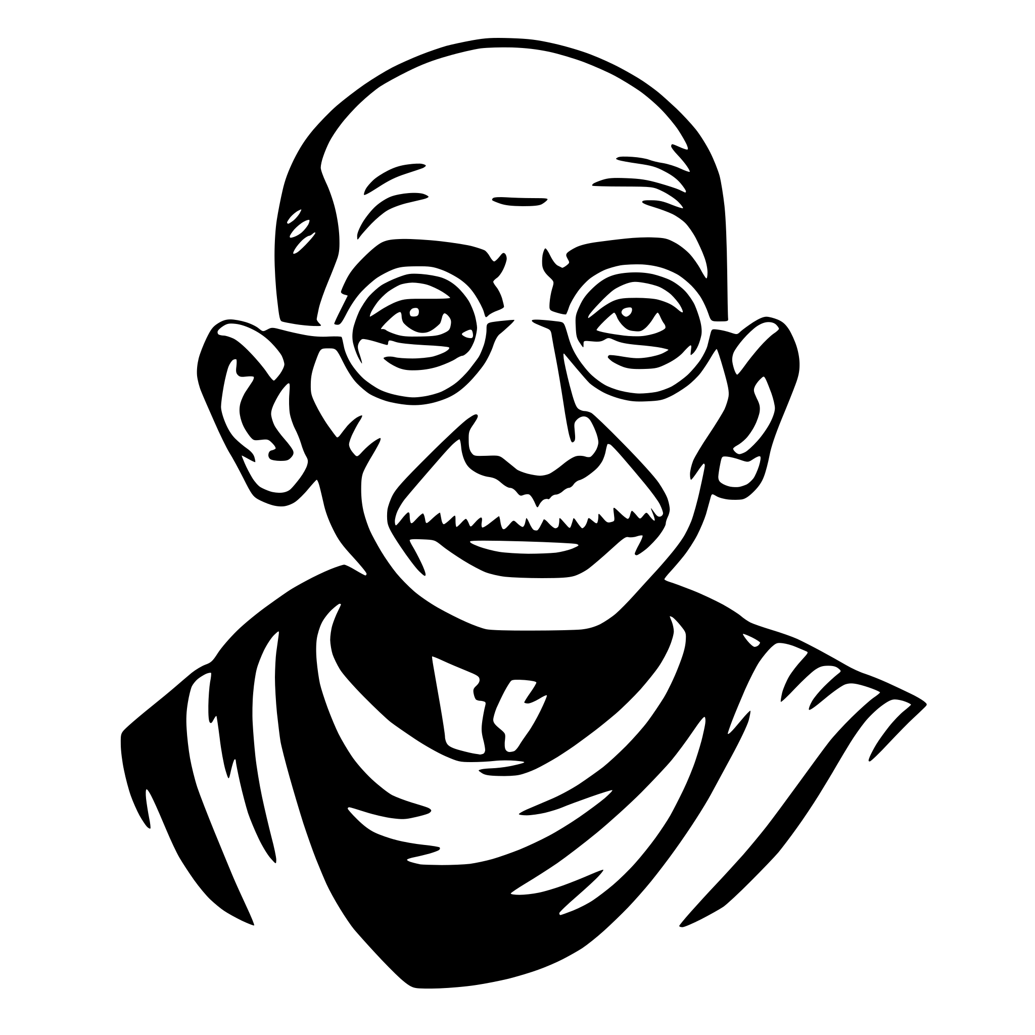 AI-generated SVG of 'mahatma gandhi'