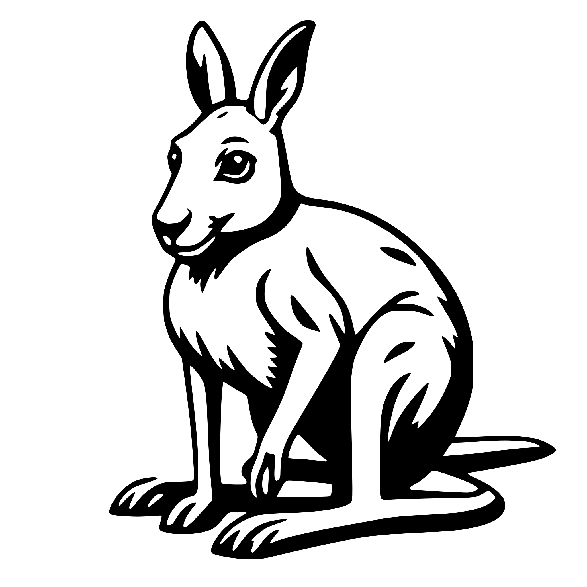 AI-generated SVG of 'kangaroo'
