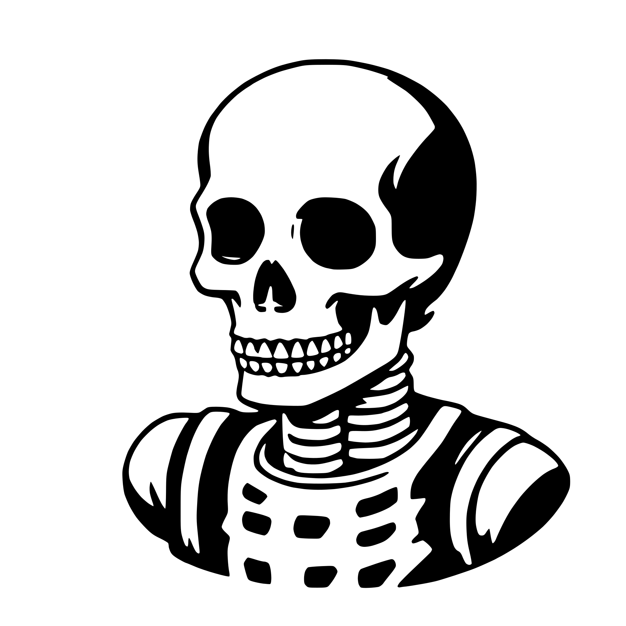 AI-generated SVG of 'skeleton'