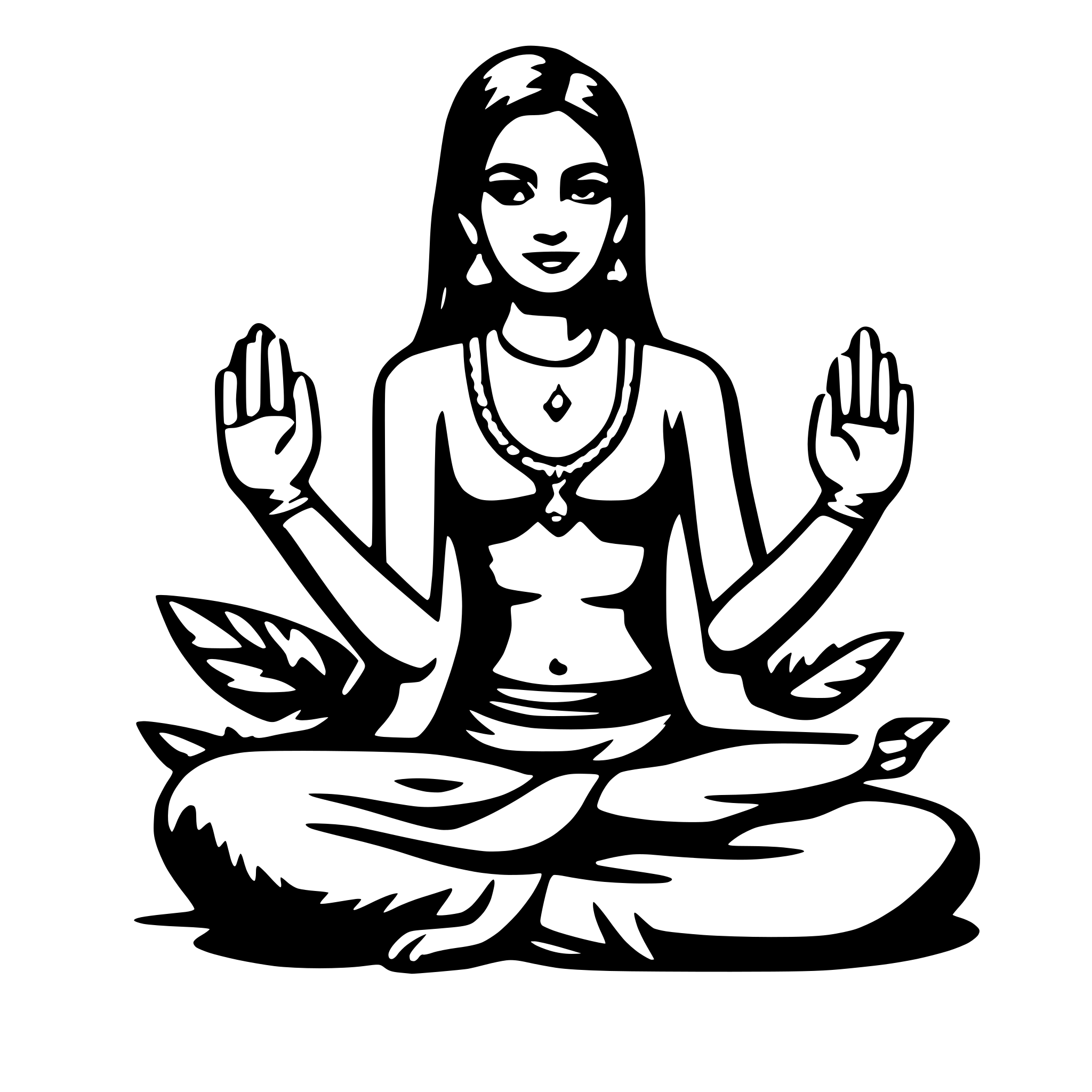 AI-generated SVG of 'namaste'