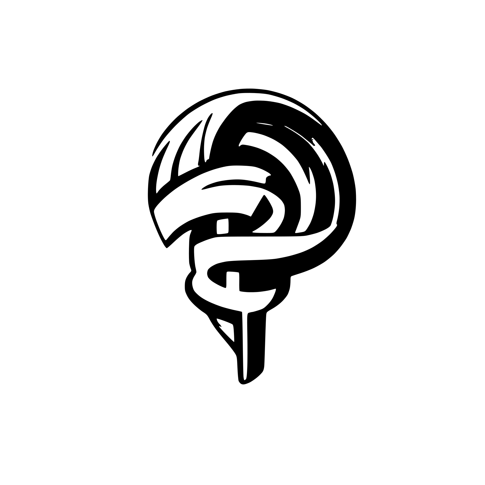 AI-generated SVG of a a cold blue tornado logo