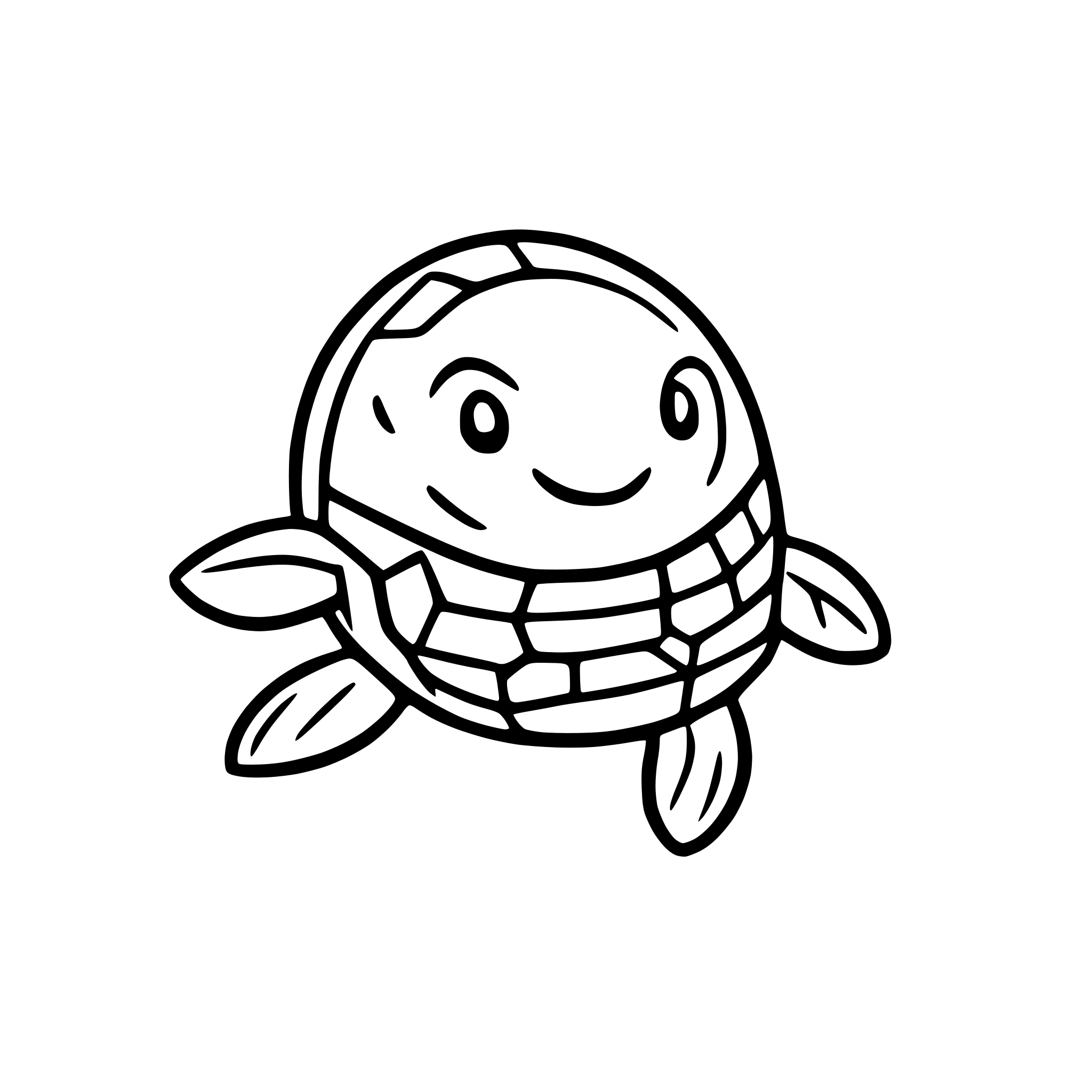 AI-generated SVG of 'OceanTurtle Cute'