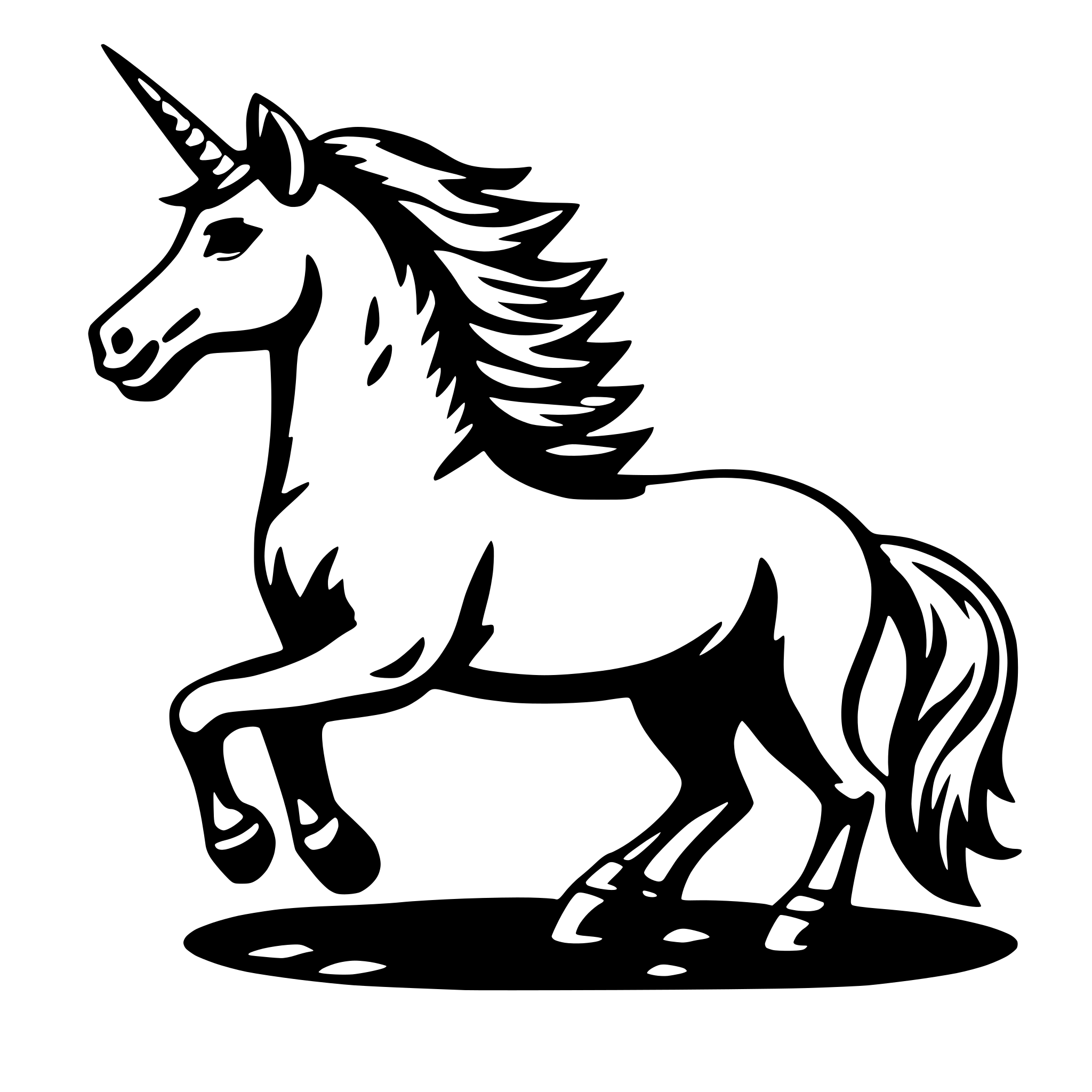 AI-generated SVG of a unicorn