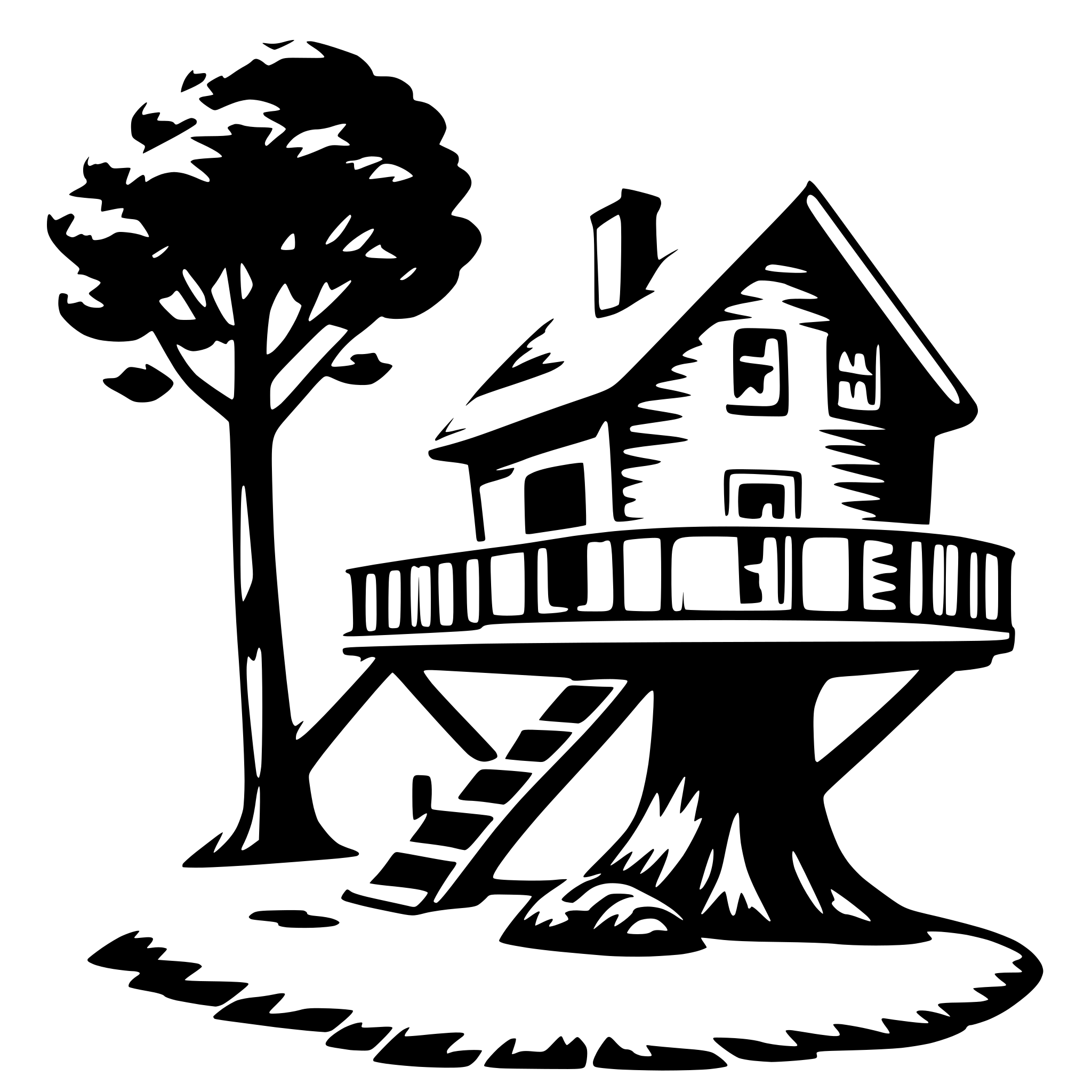 AI-generated SVG of 'treehouse'