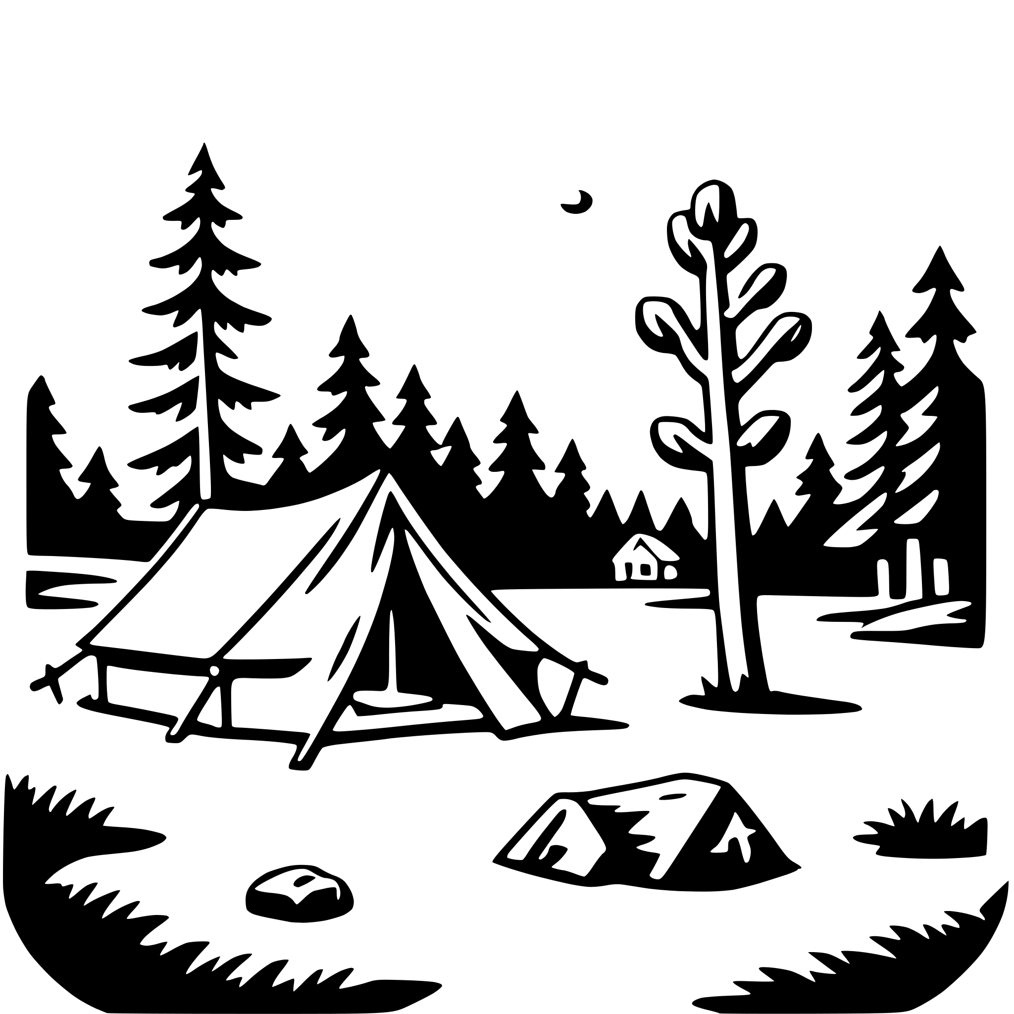 AI-generated SVG of a camping in national park