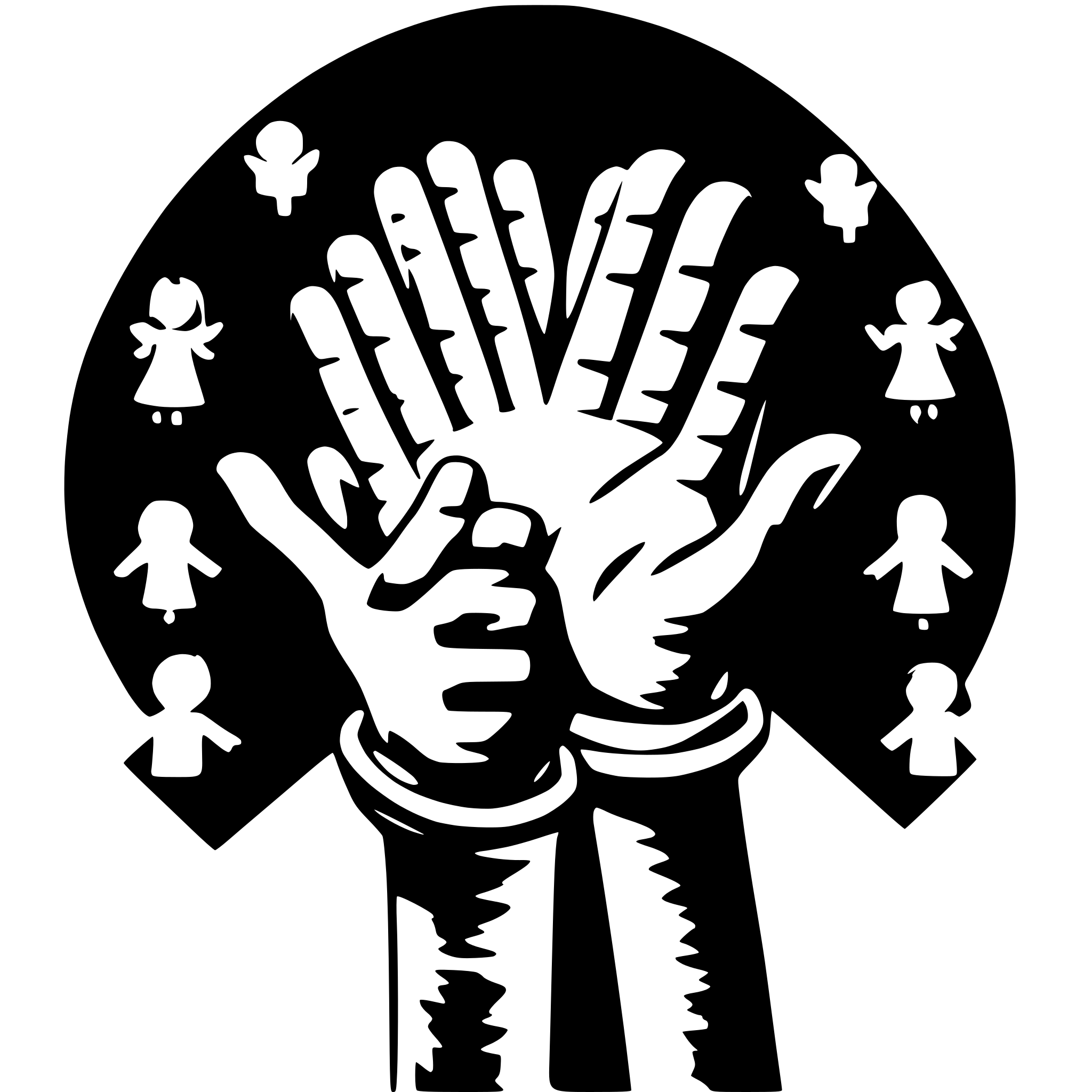 AI-generated SVG of a 12 Children holdng hands