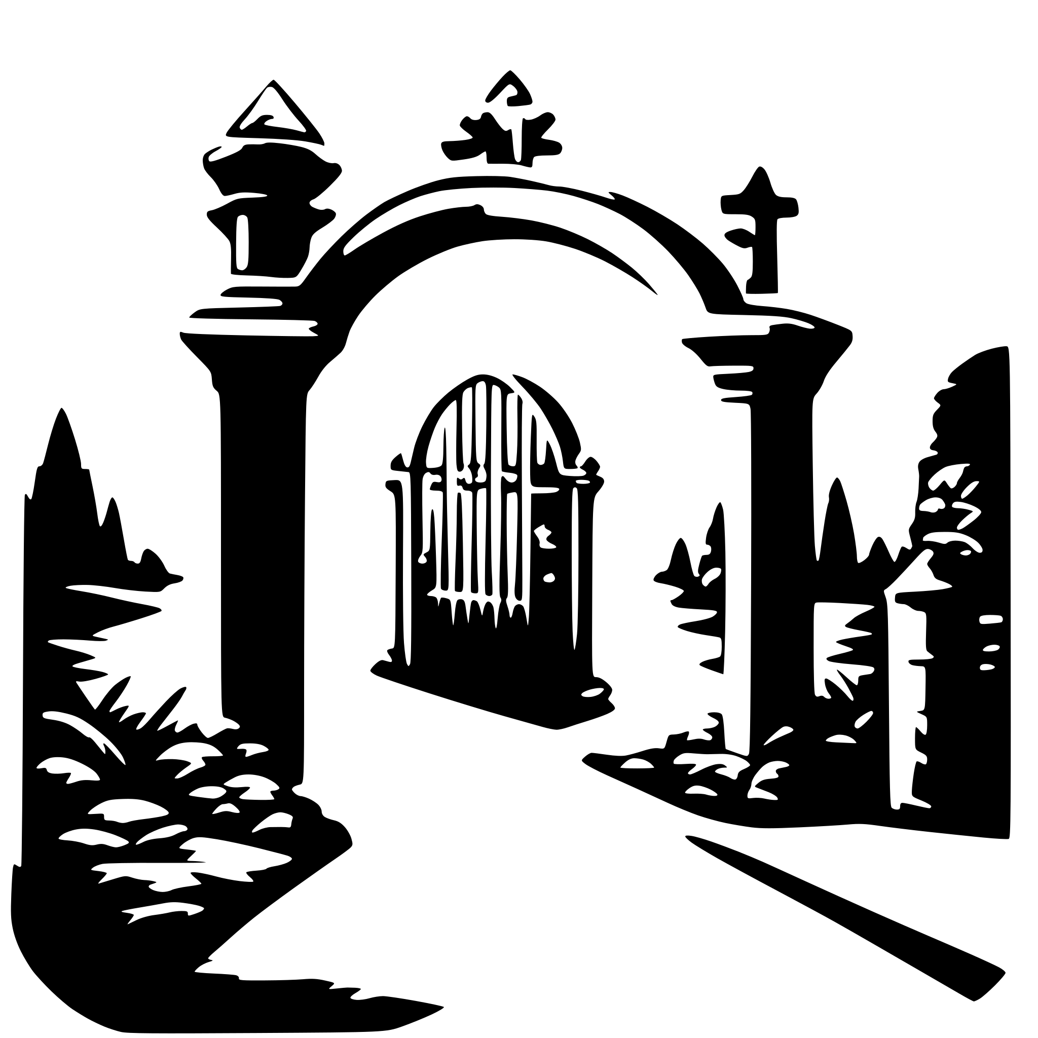 AI-generated SVG of a a romantic cemetery entrance
