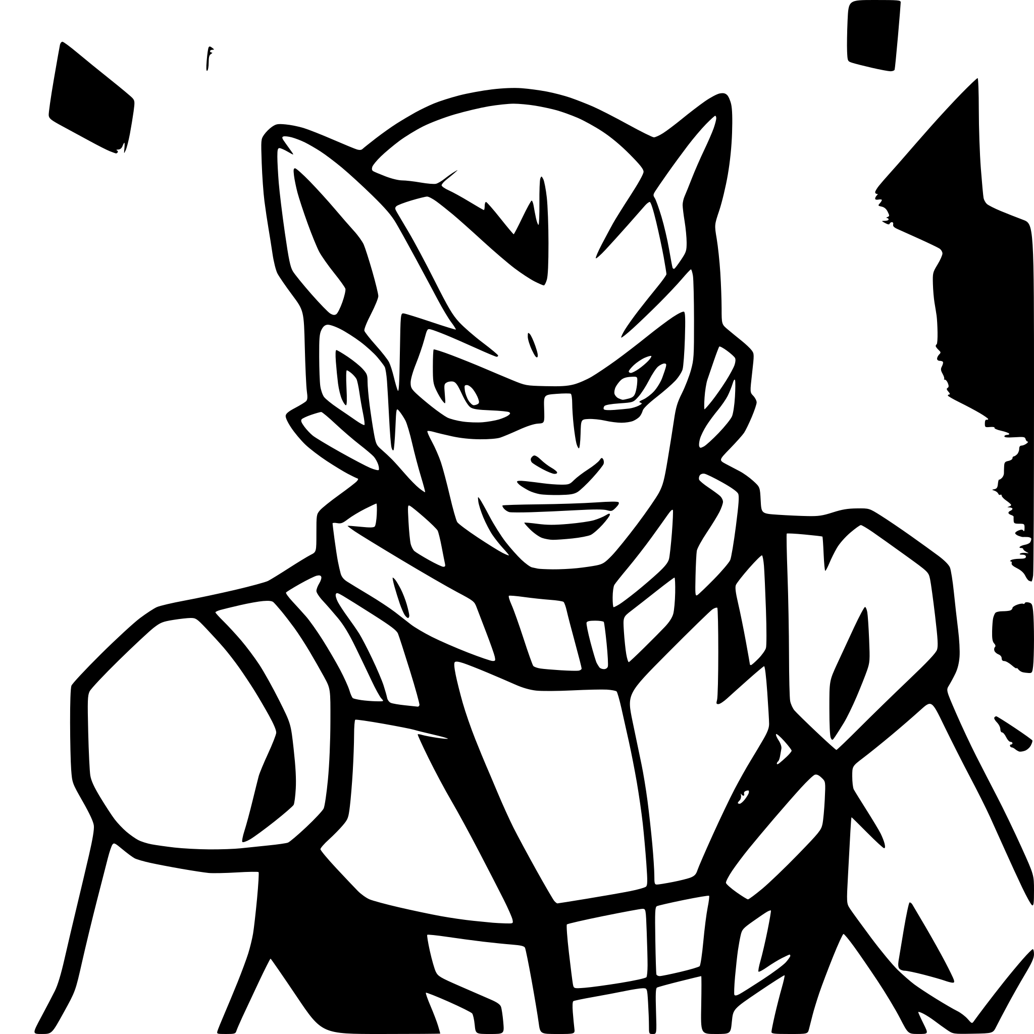 AI-generated SVG of a angular wolverine