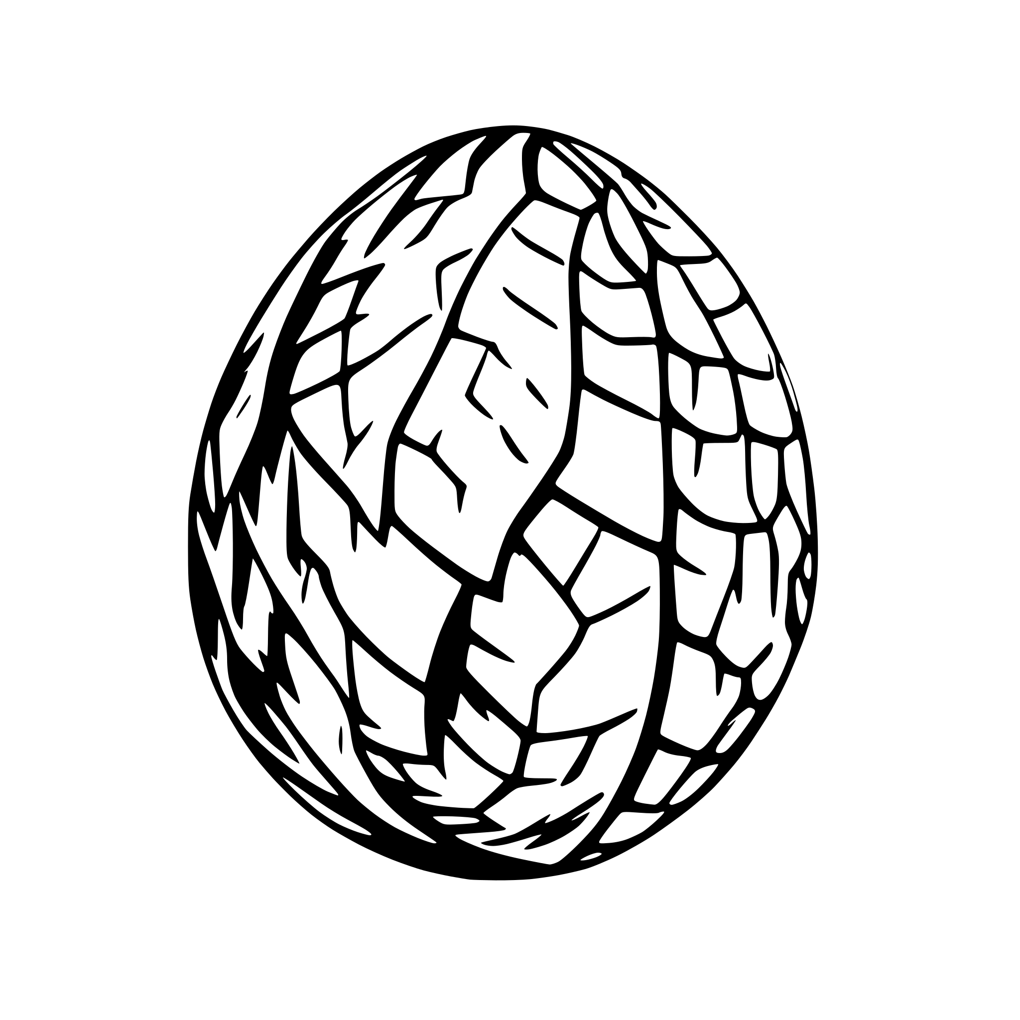AI-generated SVG of 'dragon egg with scales'