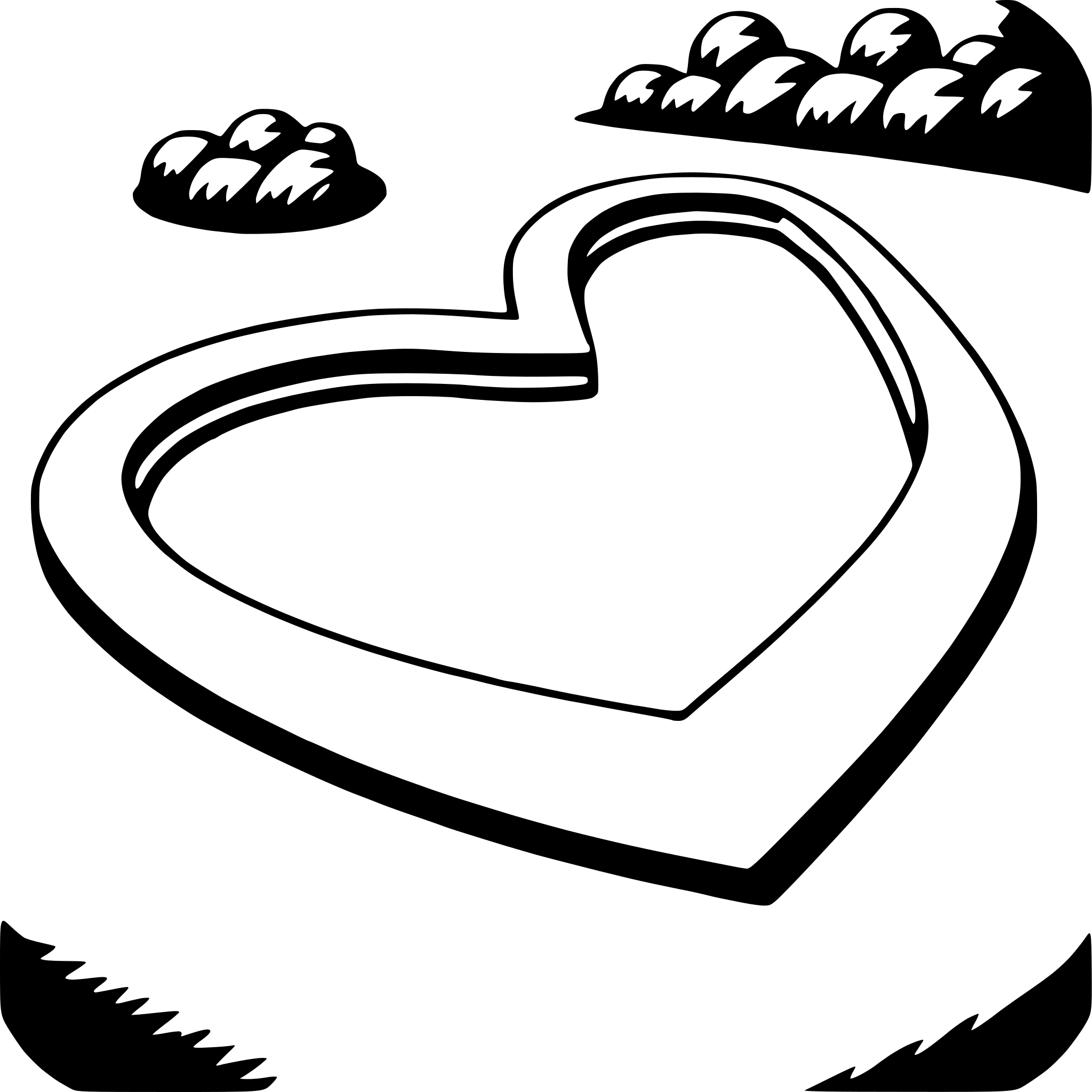 AI-generated SVG of a heart-shaped pool