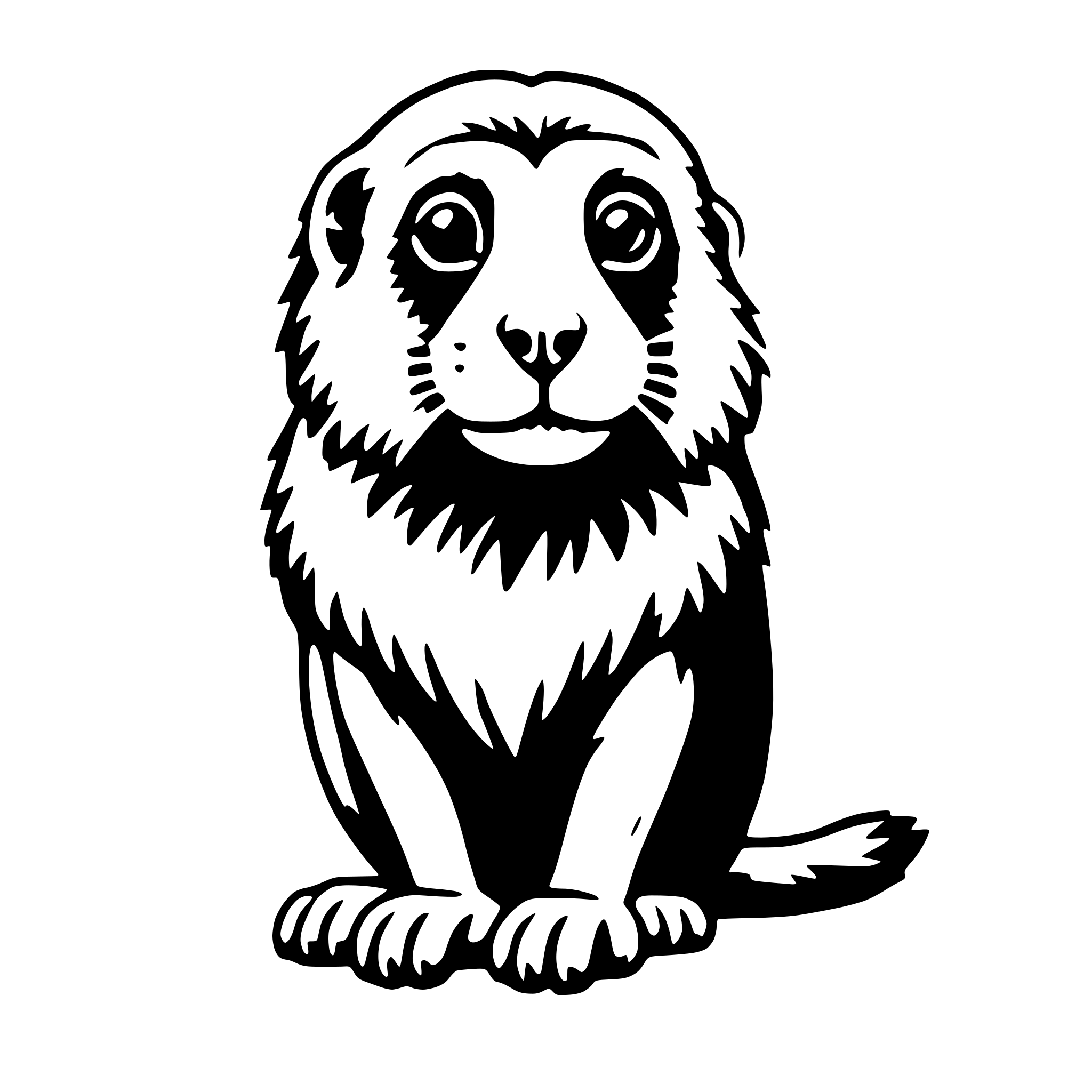 AI-generated SVG of a marmoset