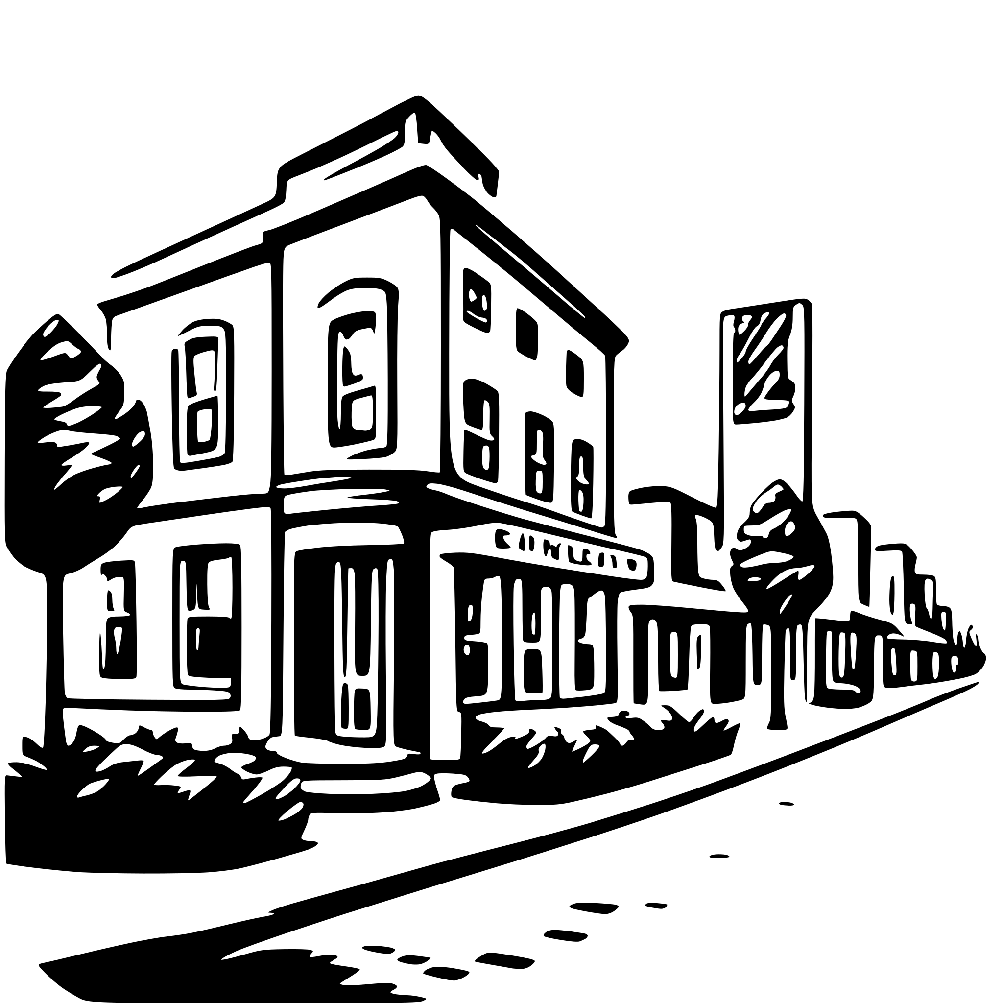 AI-generated SVG of a main street