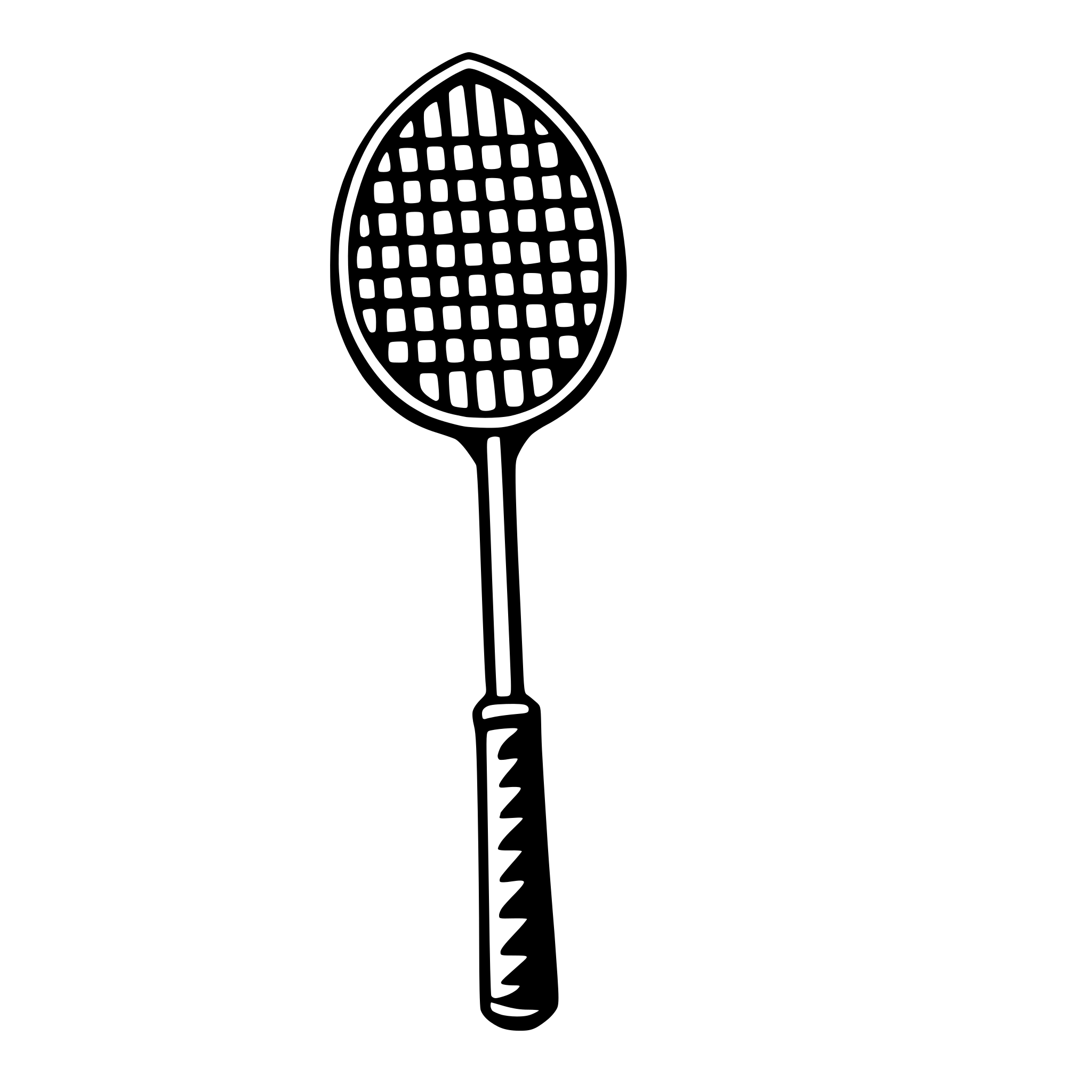 AI-generated SVG of a racket
