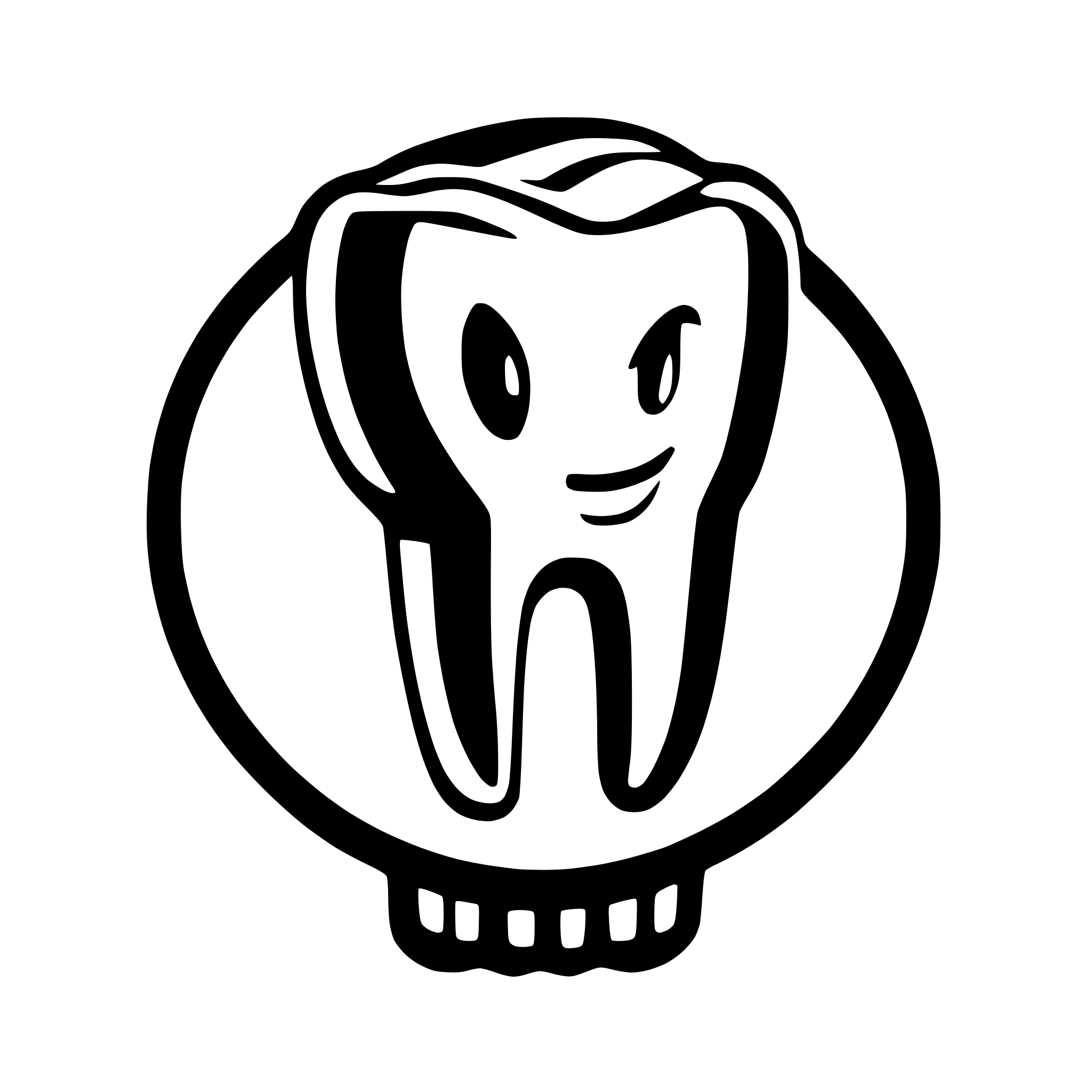 AI-generated SVG of a Dental tooth Logo Design