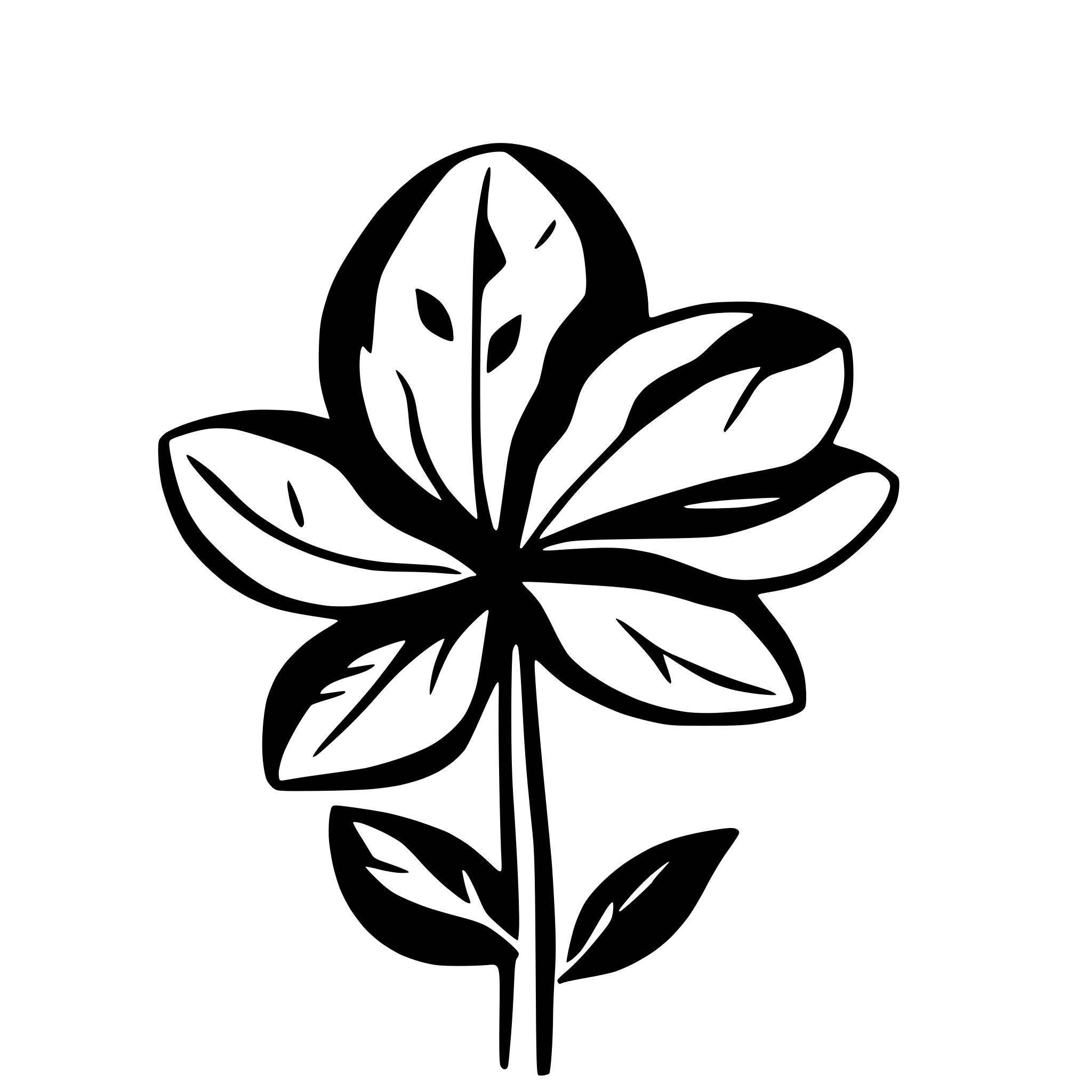 AI-generated SVG of 'Seamless pattern, two colours, white silhouette-style flowers on a green background, no round petals, just petals with point leaves, and a little bit oriental'