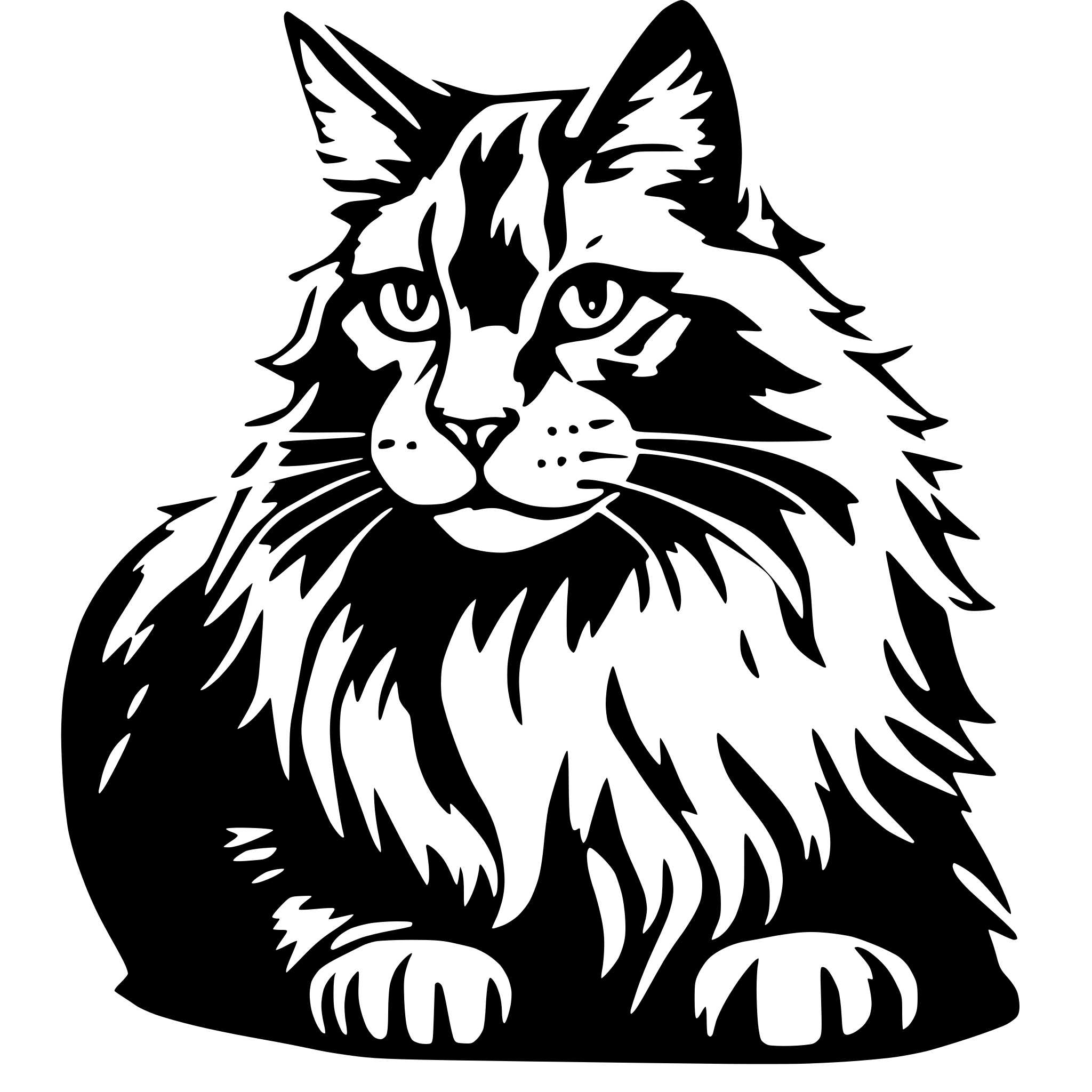 AI-generated SVG of 'maine coon'