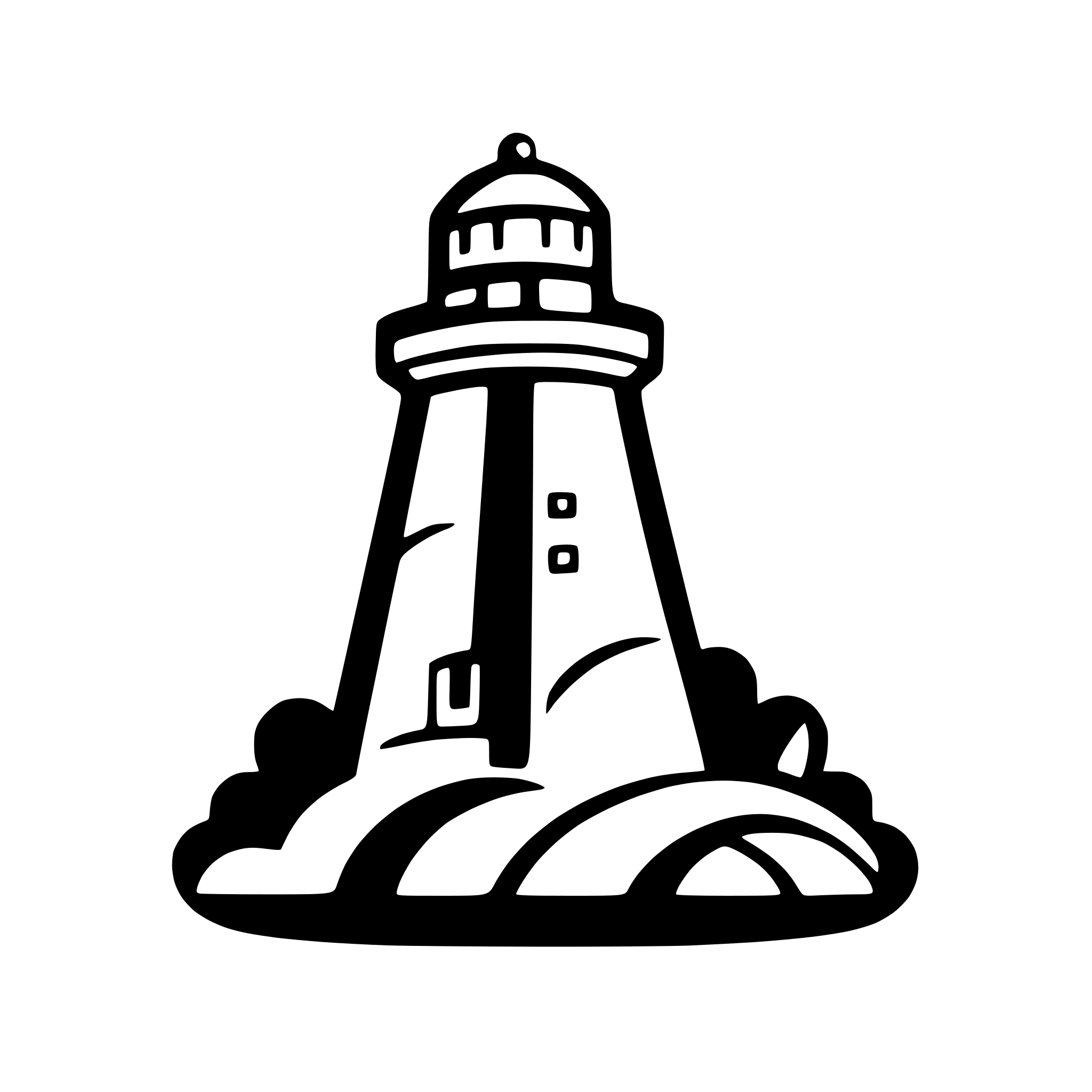 AI-generated SVG of 'simple lighthouse with beams'