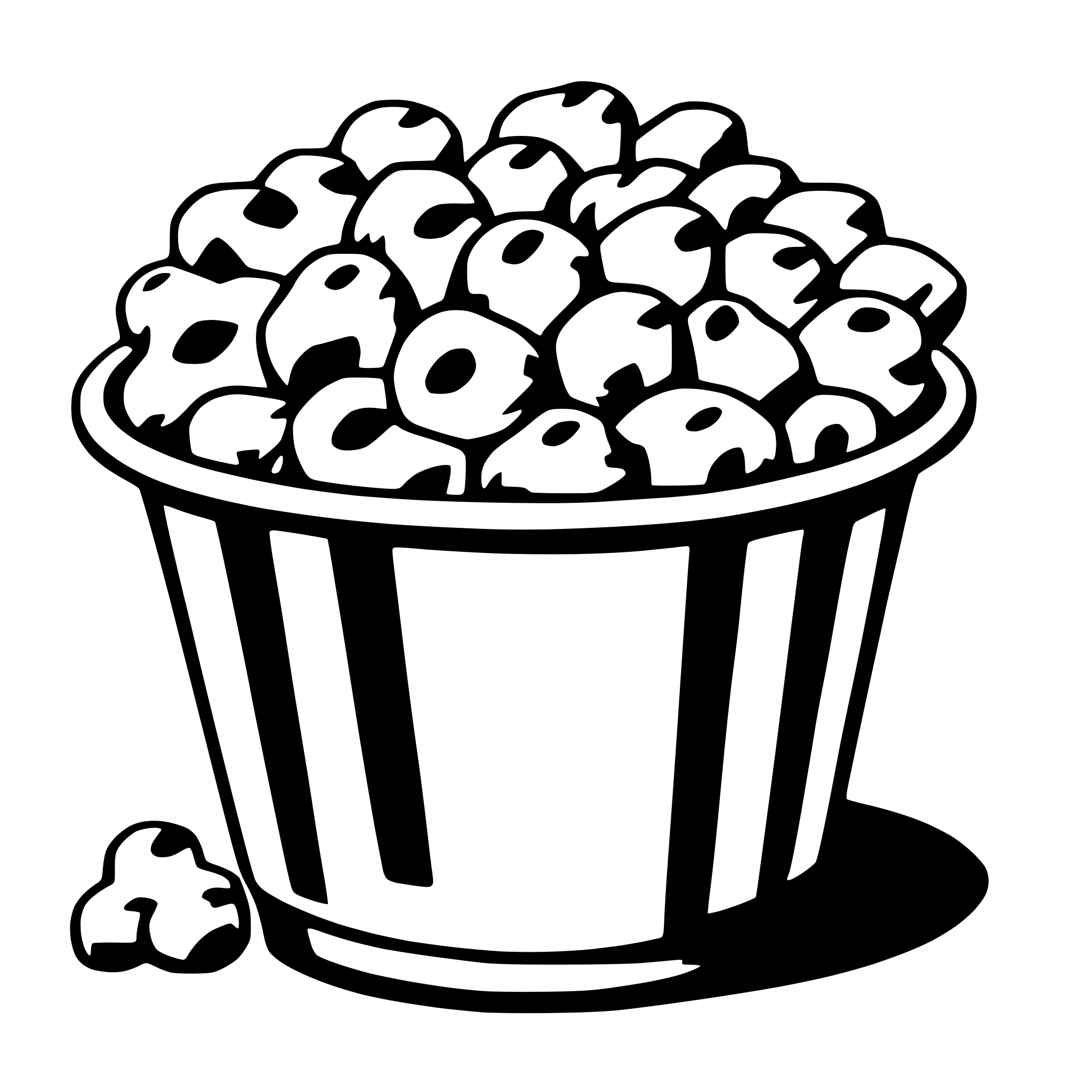 AI-generated SVG of a popcorn