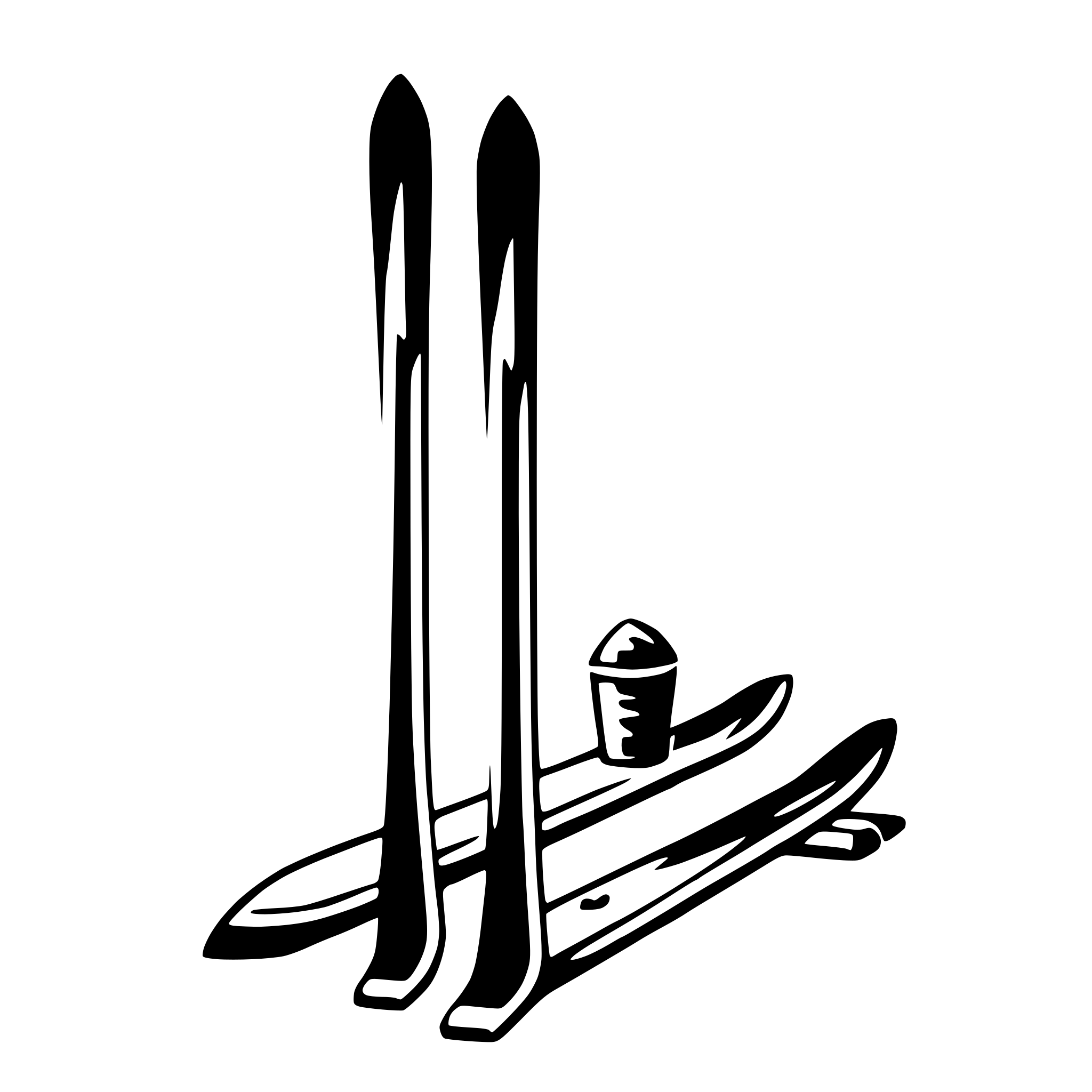 AI-generated SVG of a skis