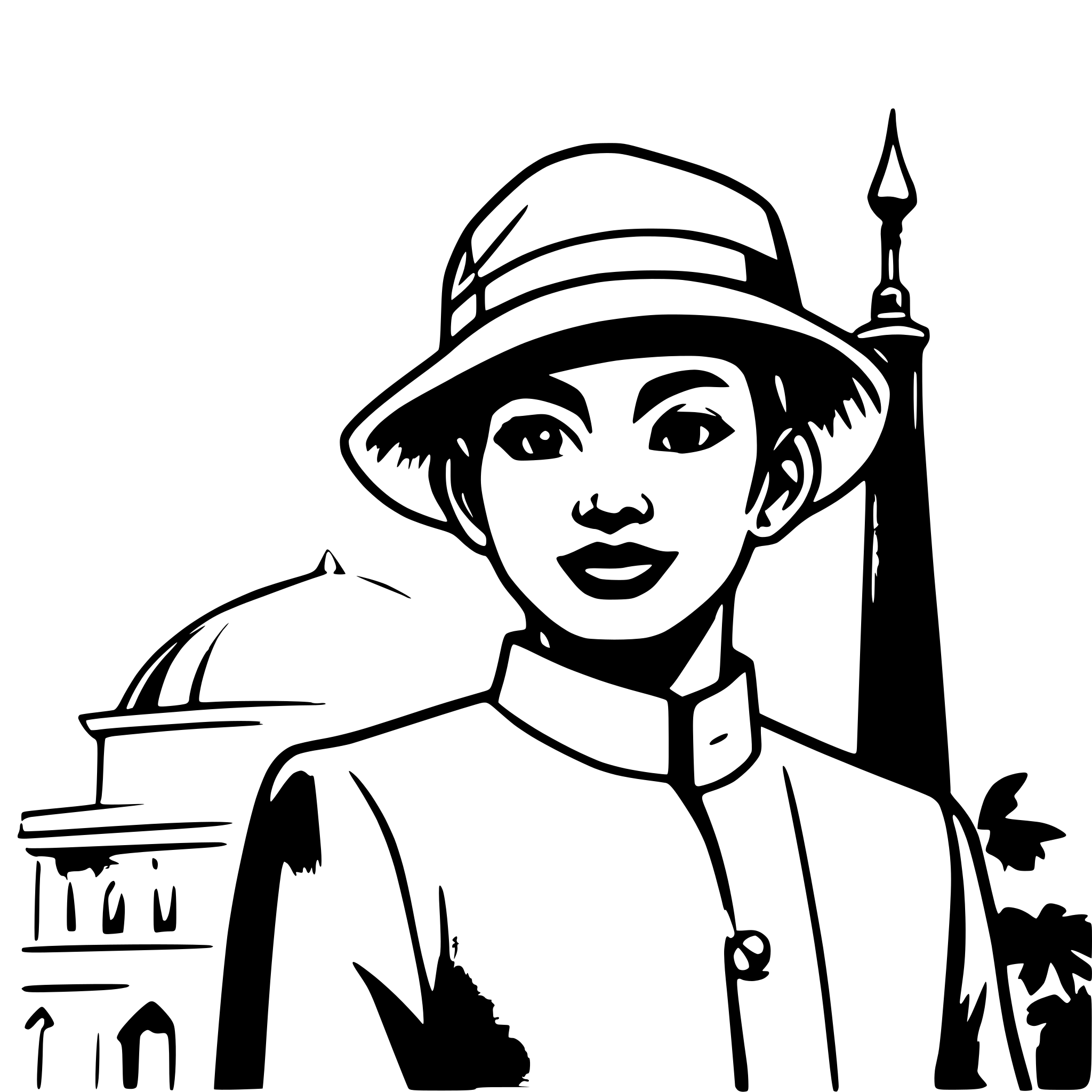 AI-generated SVG of a Portrait of Soekarno, wearing traditional Javanese clothing, standing with enthusiasm in the city of Surabaya in the early 1900s, the setting of the city is colonial times.