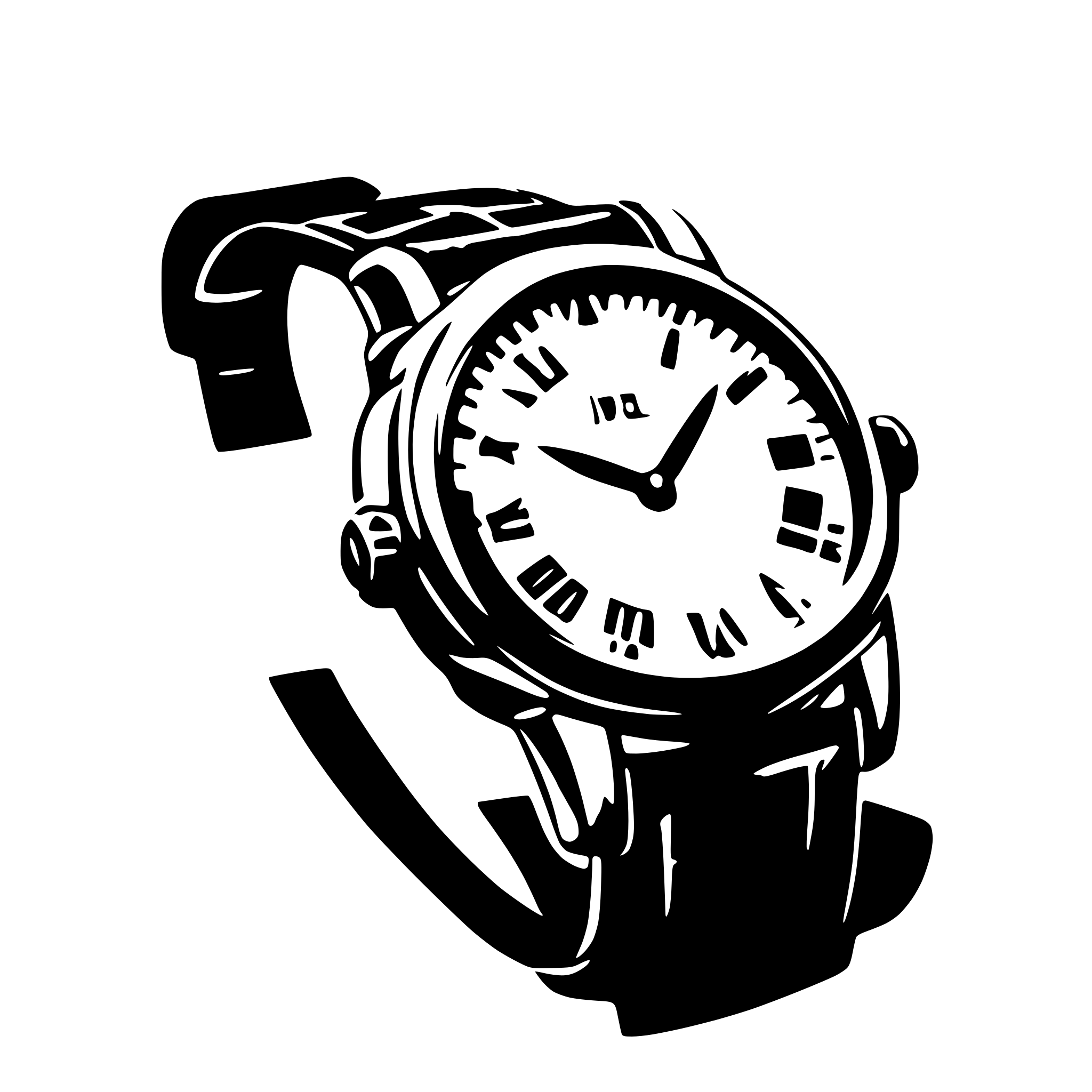 AI-generated SVG of a men's wristwatch