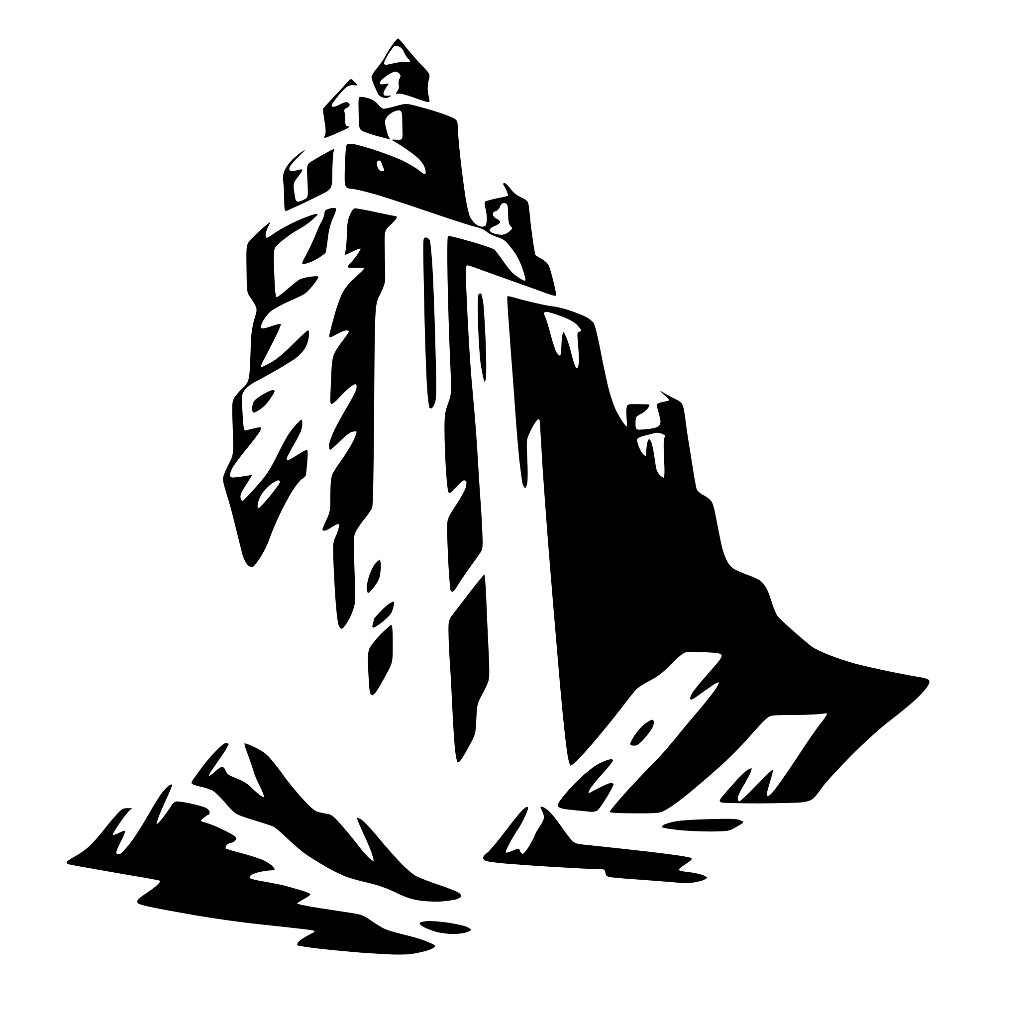 AI-generated SVG of a ice climbing glacier