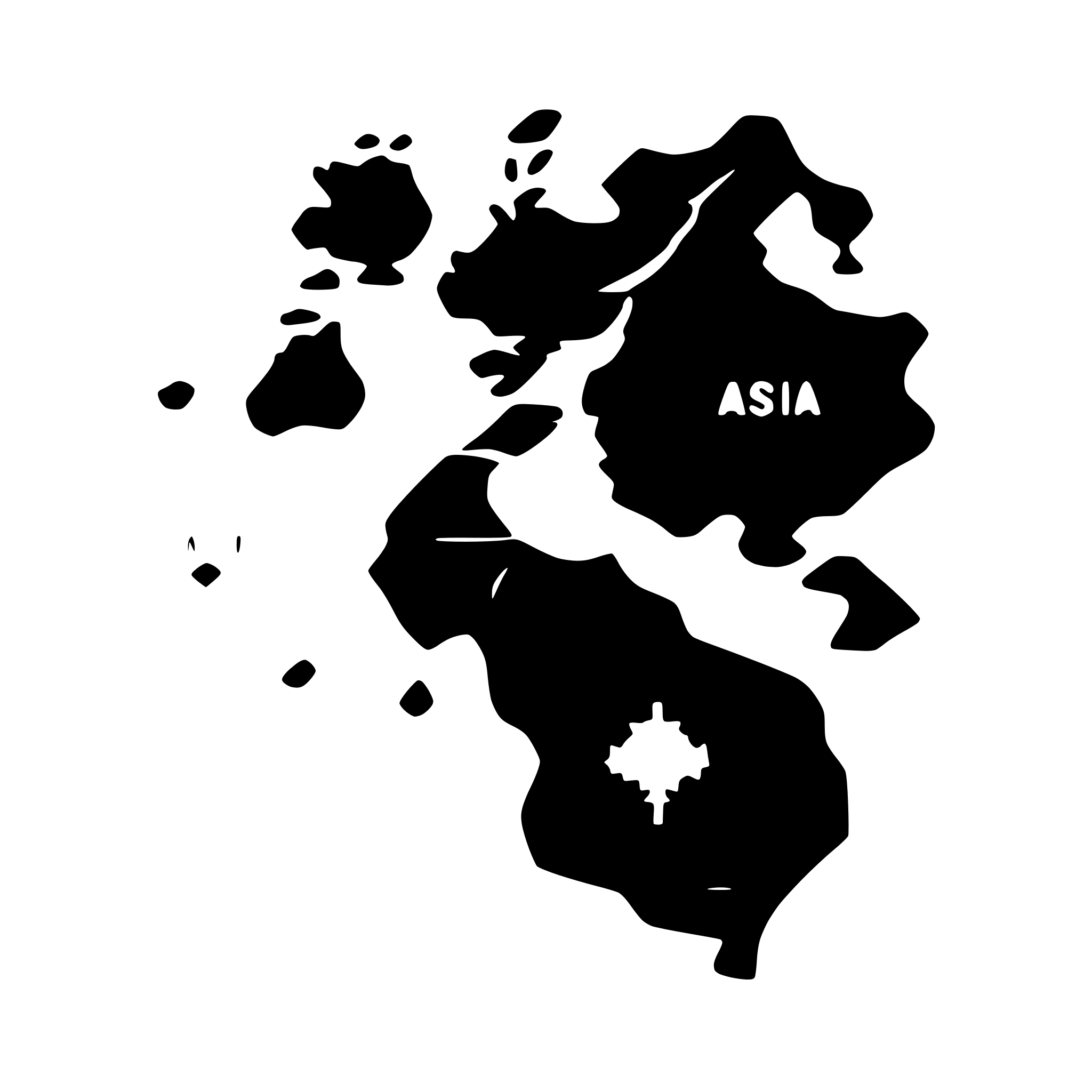 AI-generated SVG of 'map for asia continent'