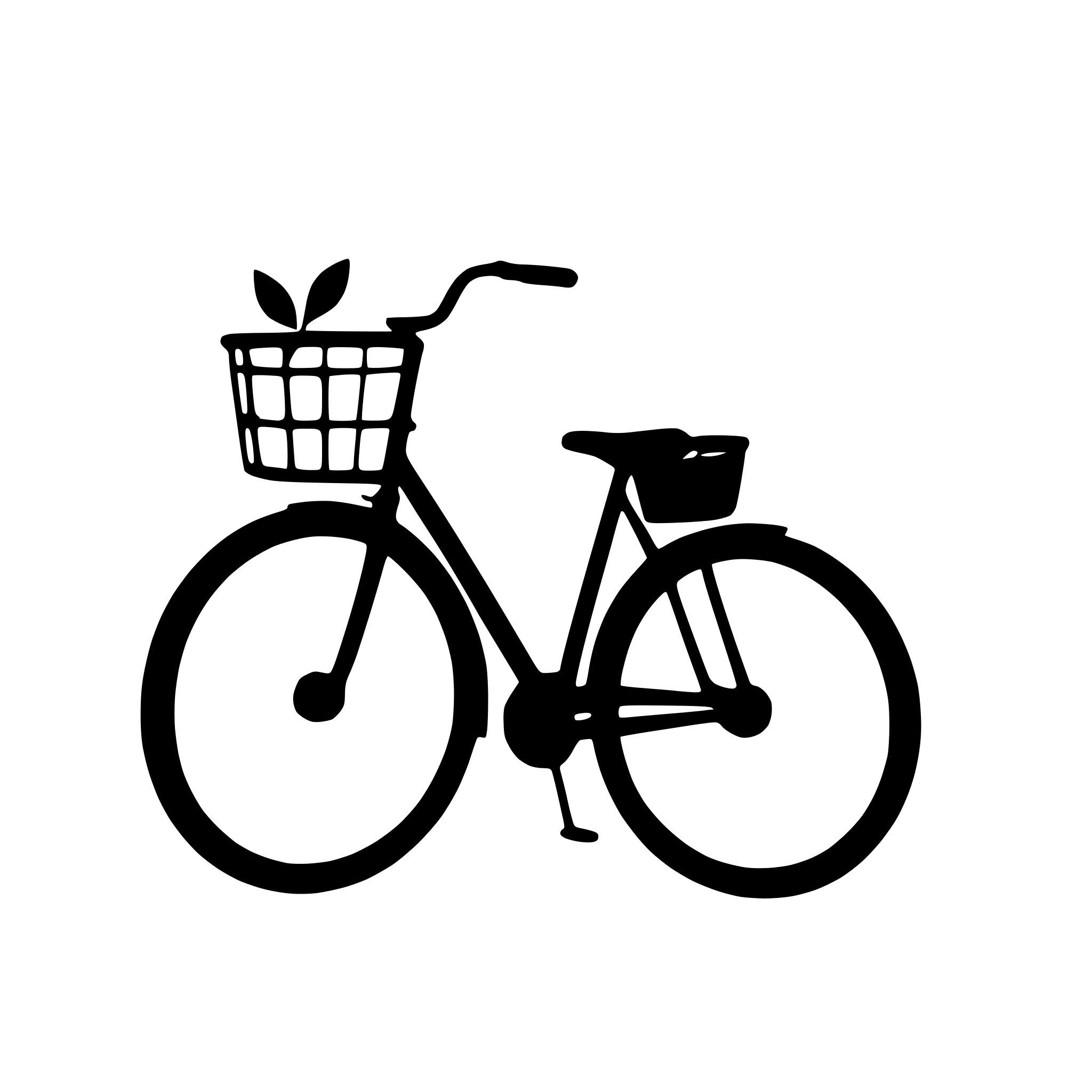 AI-generated SVG of 'vintage bicycle with basket'