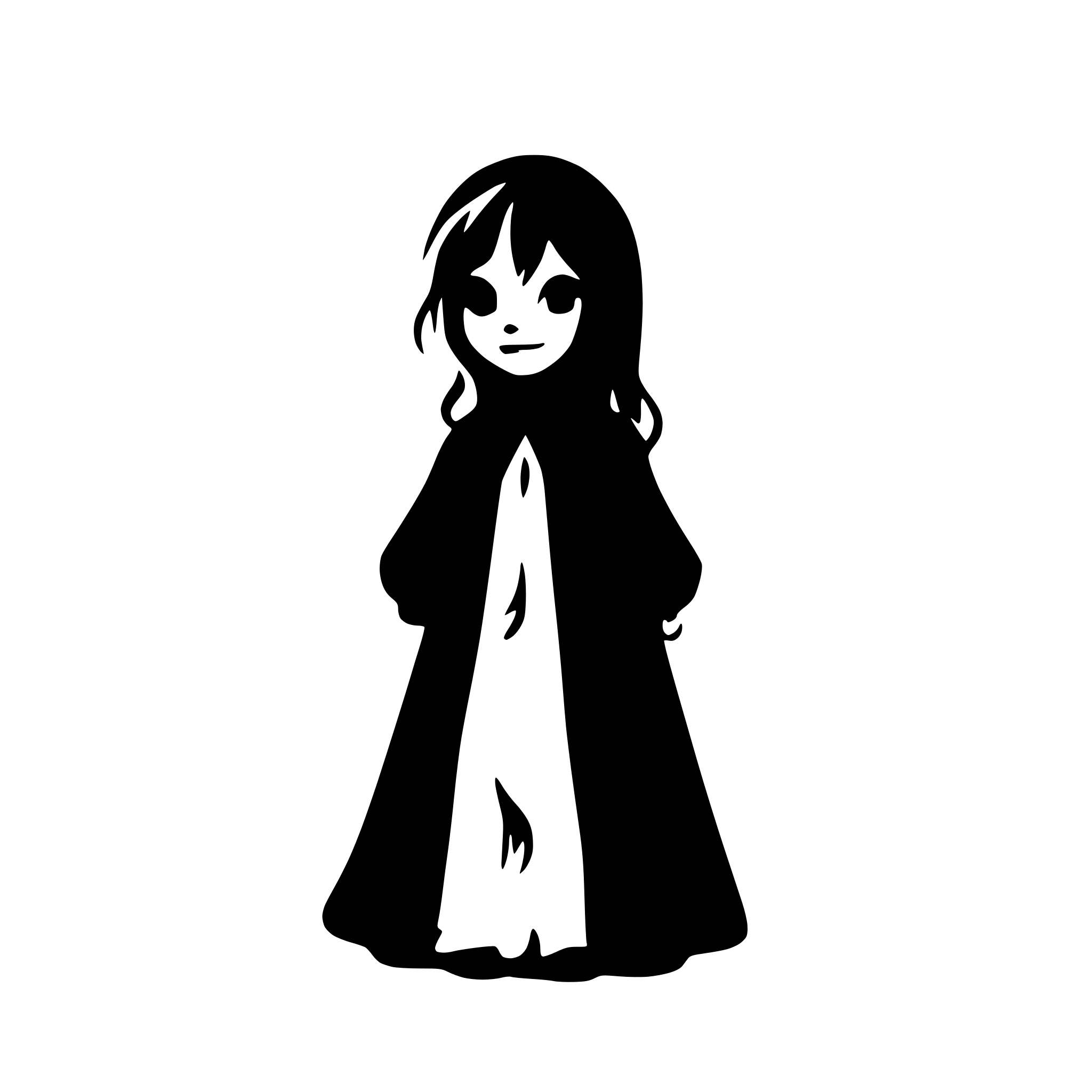 AI-generated SVG of 'a litle ghost'